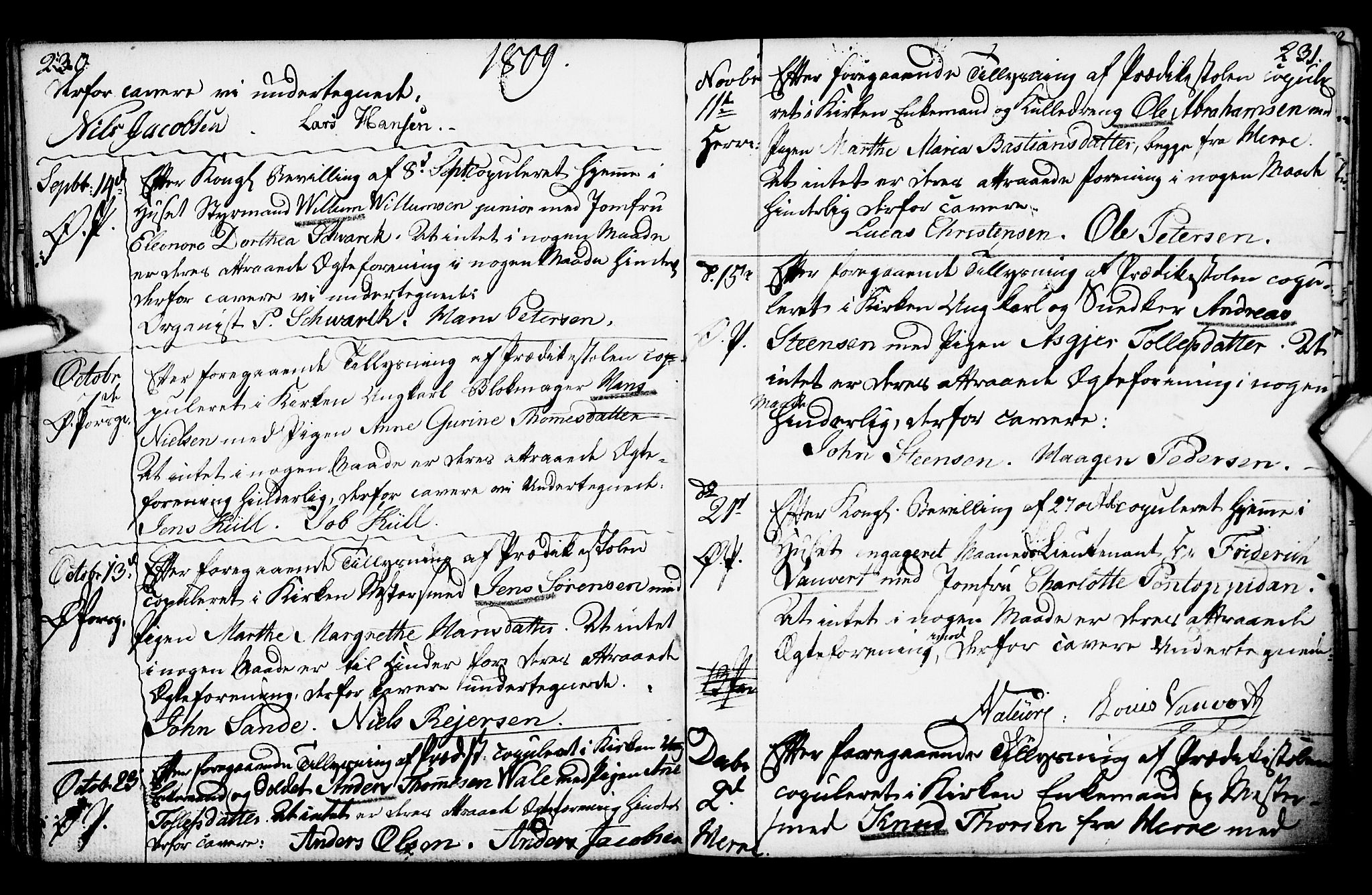 Porsgrunn kirkebøker , AV/SAKO-A-104/F/Fa/L0003: Parish register (official) no. 3, 1764-1814, p. 230-231