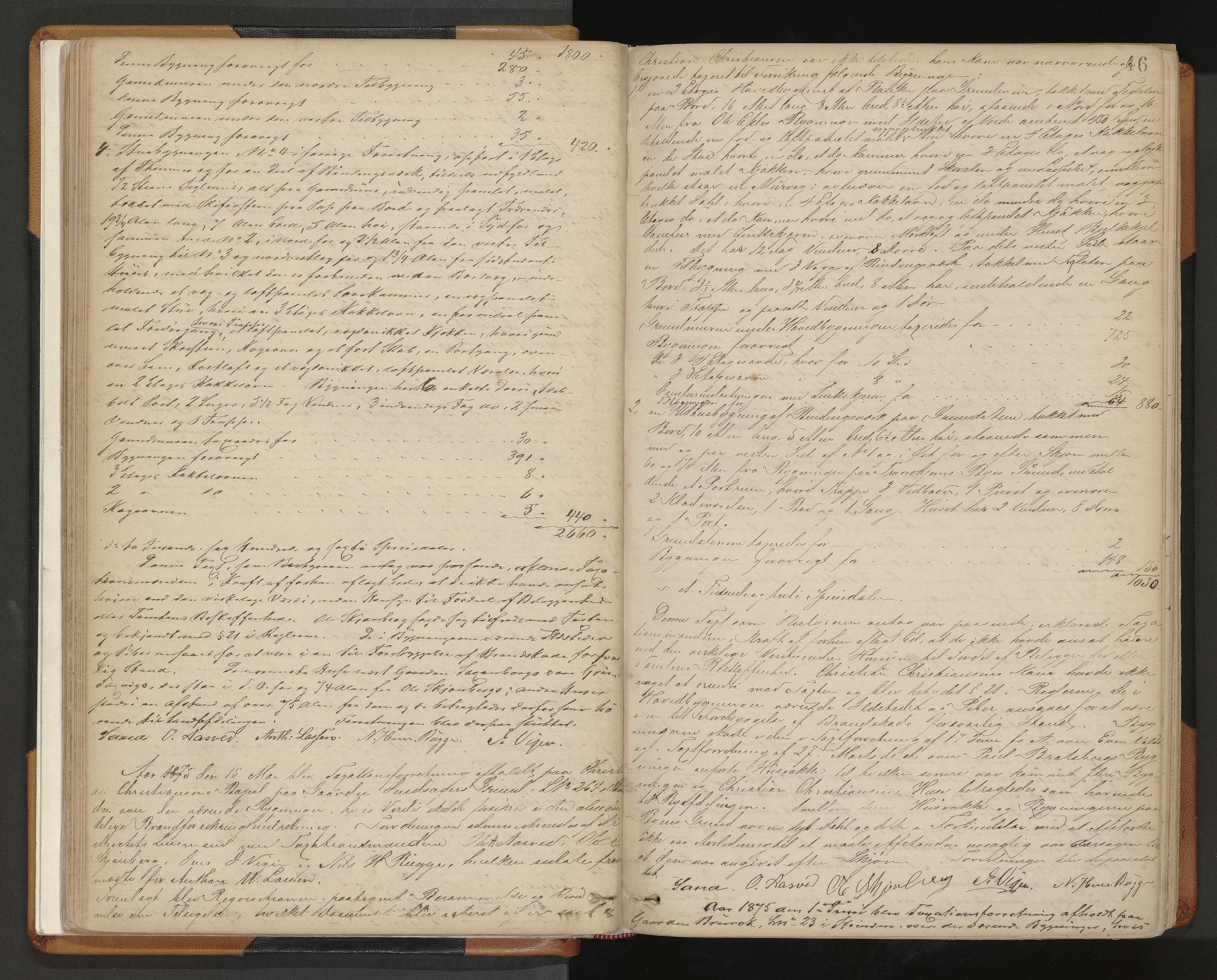 Norges Brannkasse Strinda, AV/SAT-A-5516/Fa/L0002: Branntakstprotokoll, 1874-1895, p. 46