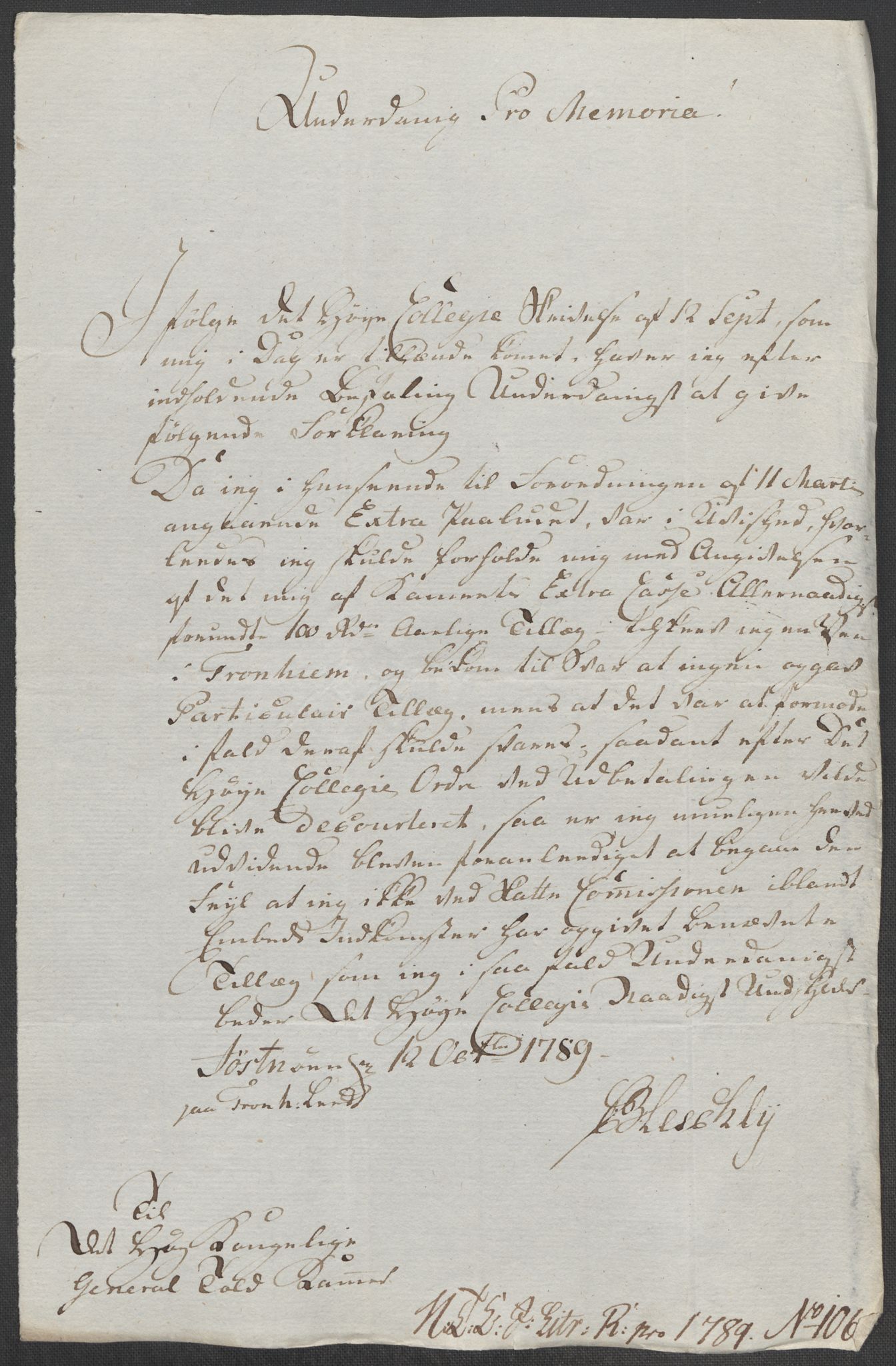 Rentekammeret inntil 1814, Reviderte regnskaper, Mindre regnskaper, AV/RA-EA-4068/Rf/Rfe/L0009: Fredrikstad. Fosen fogderi, 1789, p. 314