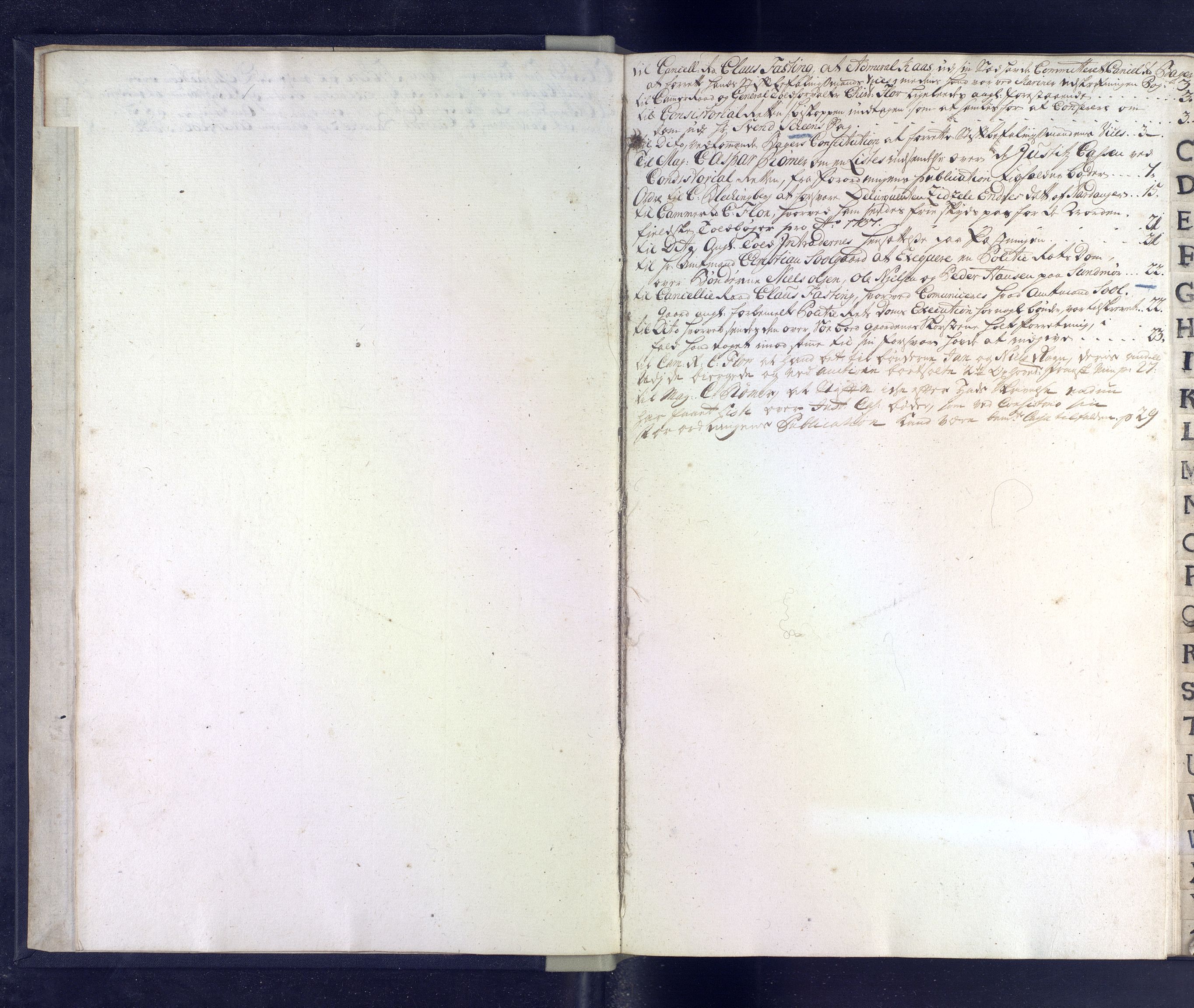 Stiftamtmannen i Bergen, AV/SAB-A-100006/B/Ba/L0017: Lnr. 67: Kopibok, 1736-1738
