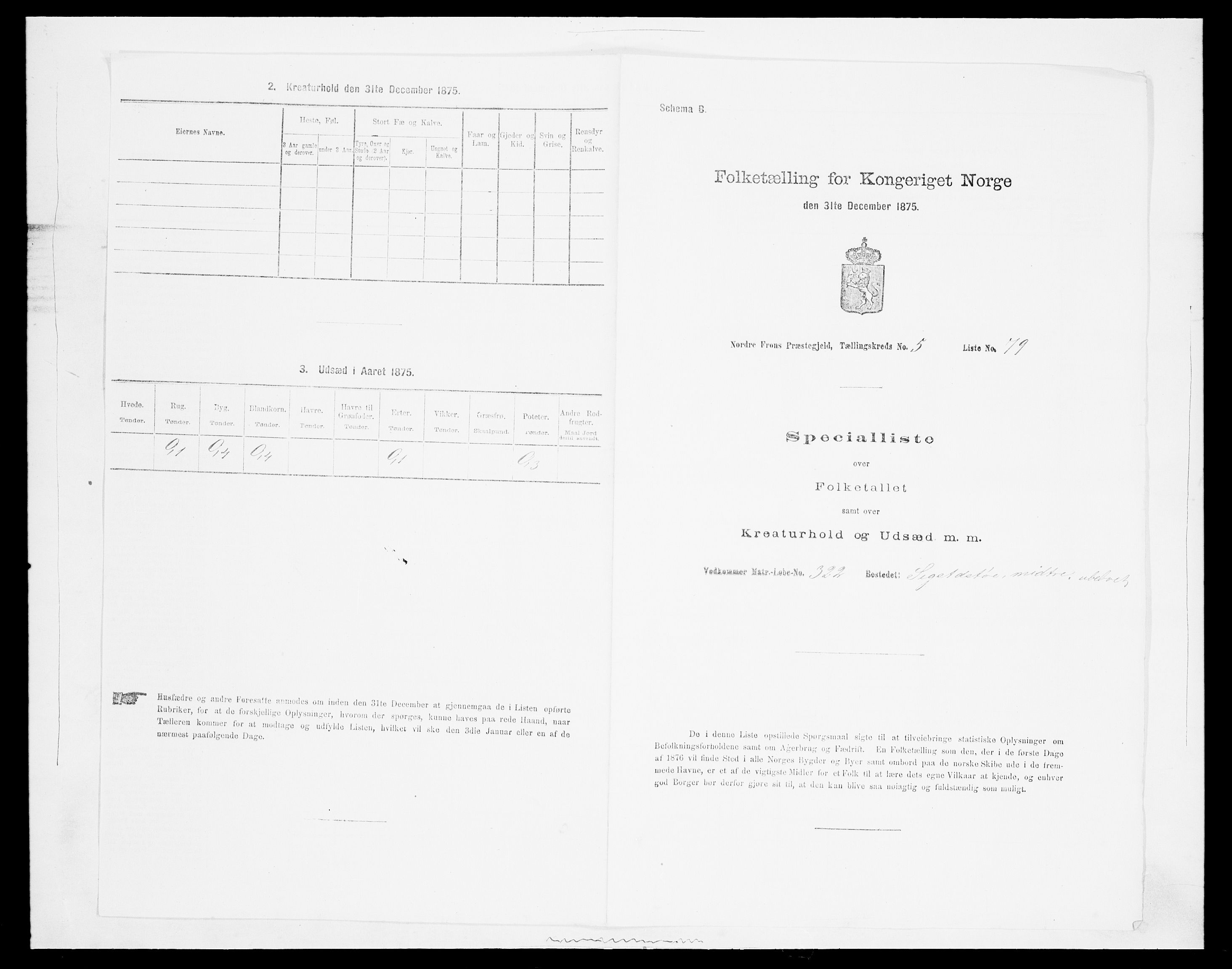 SAH, 1875 census for 0518P Nord-Fron, 1875, p. 919