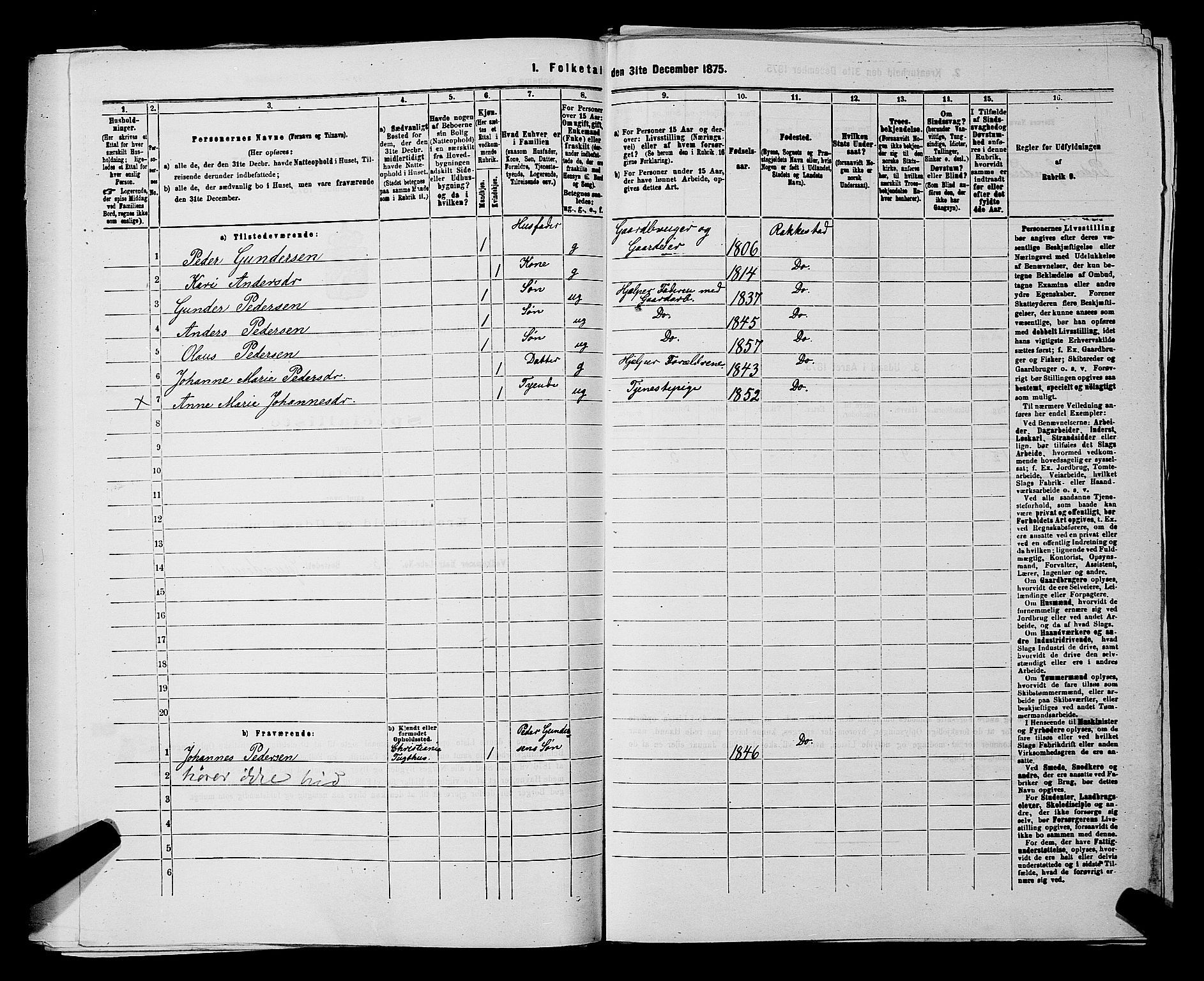 RA, 1875 census for 0128P Rakkestad, 1875, p. 618