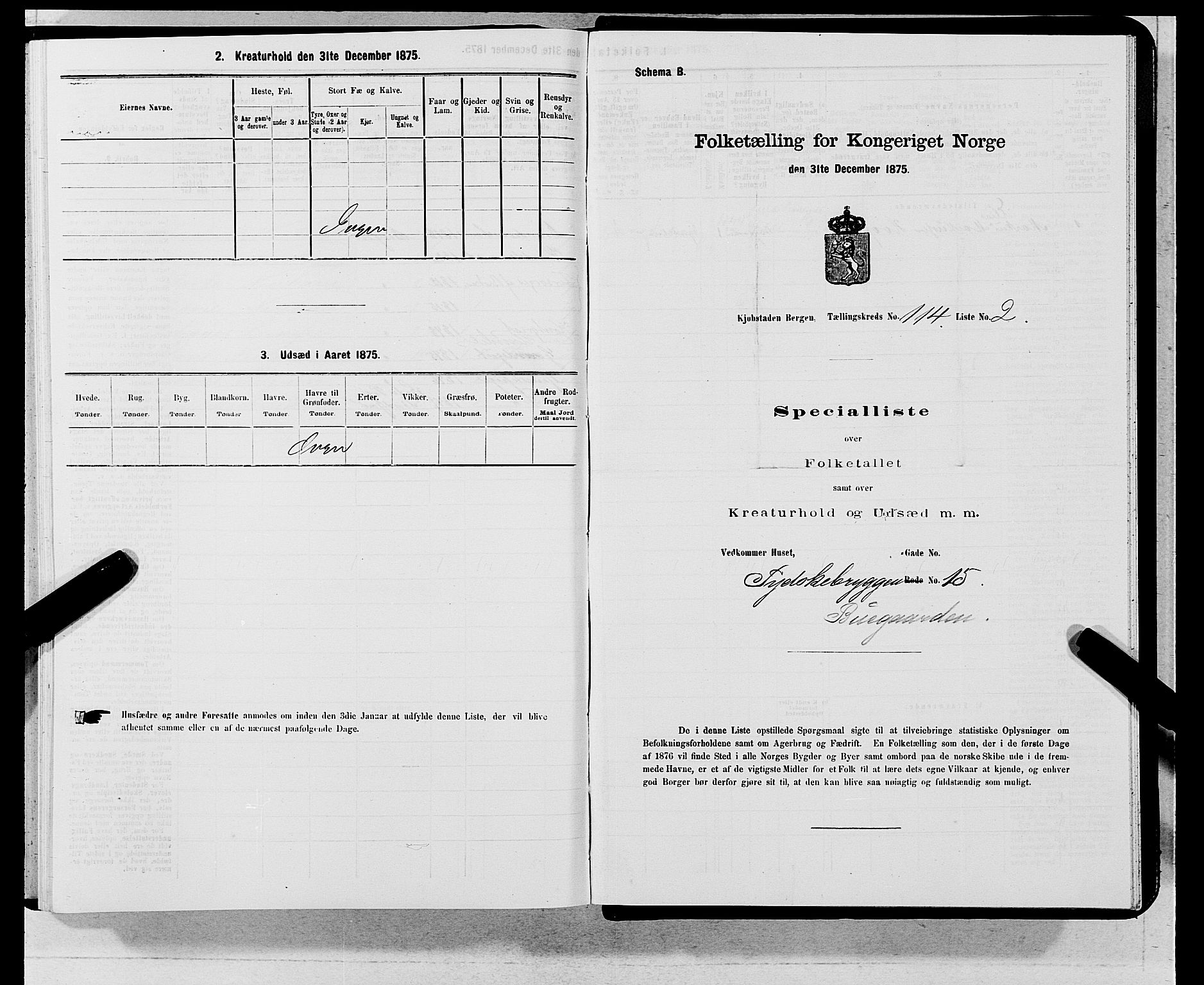 SAB, 1875 census for 1301 Bergen, 1875, p. 6174