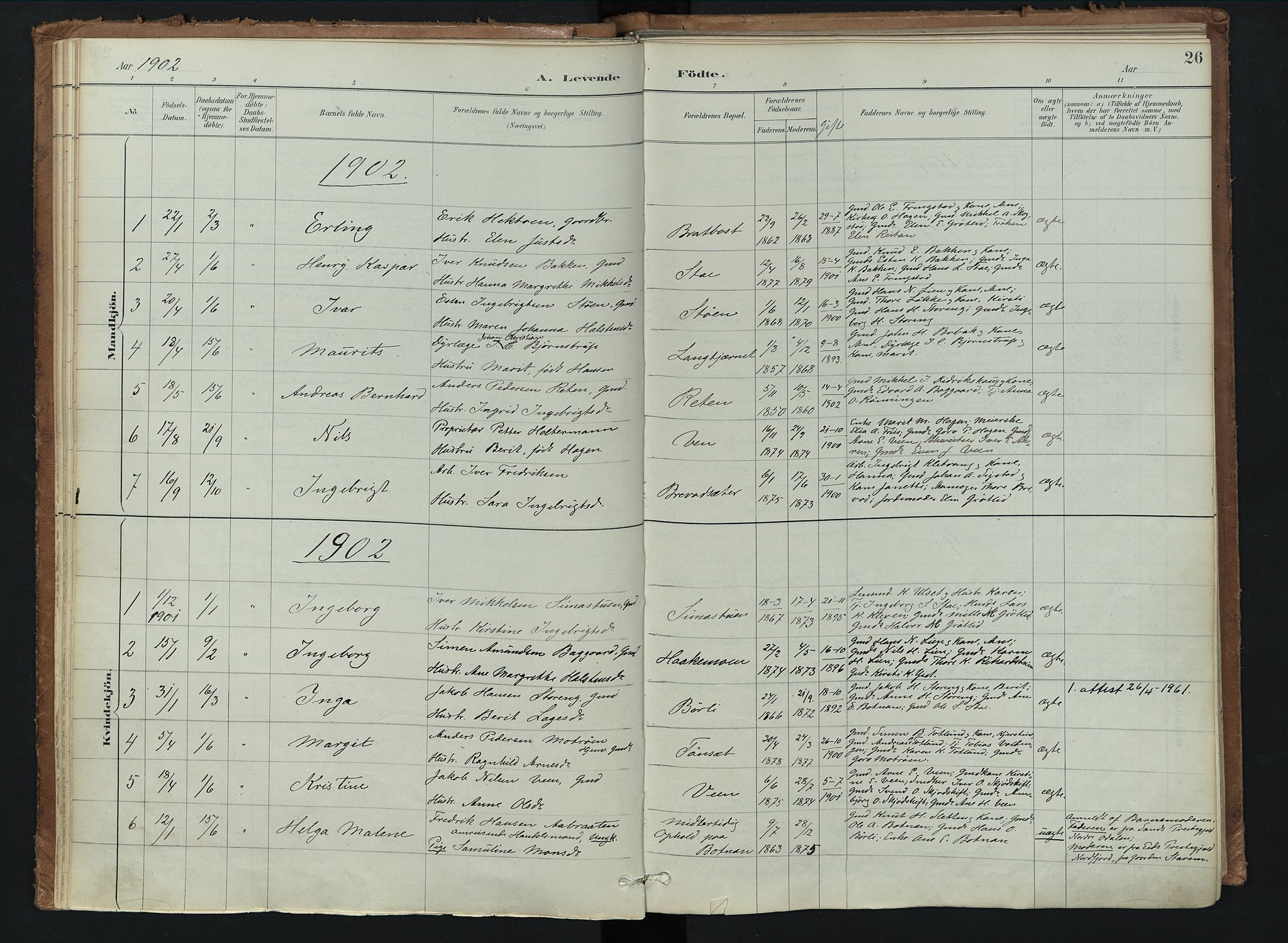 Kvikne prestekontor, AV/SAH-PREST-064/H/Ha/Haa/L0008: Parish register (official) no. 8, 1887-1911, p. 26