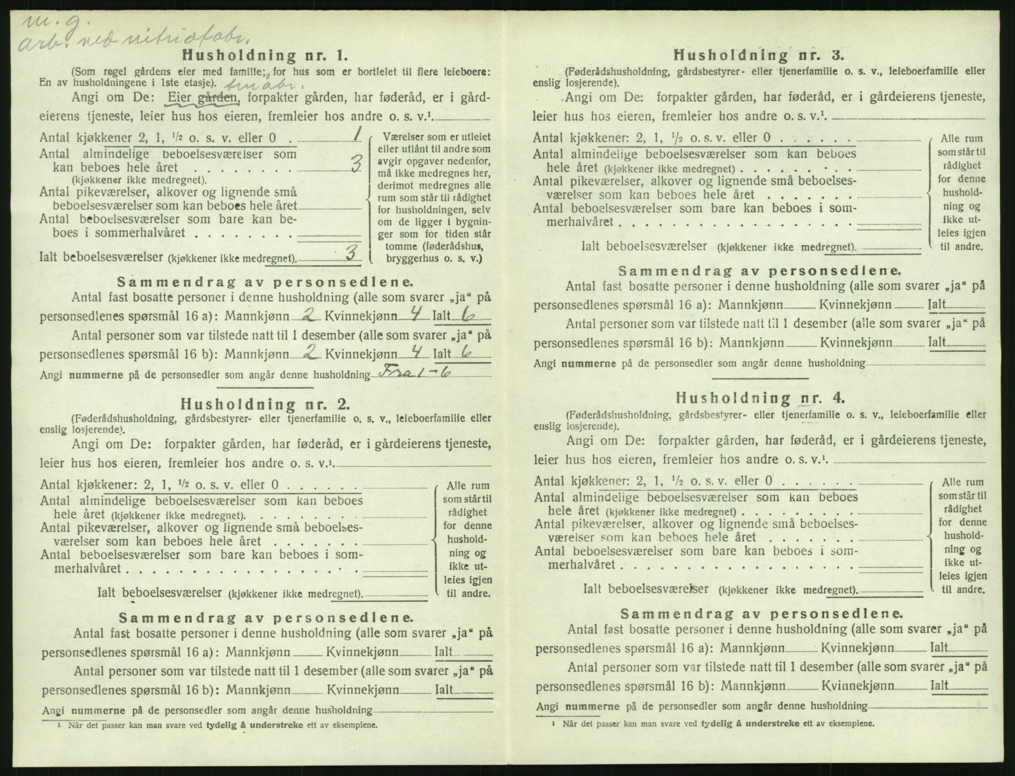 SAK, 1920 census for Austre Moland, 1920, p. 214