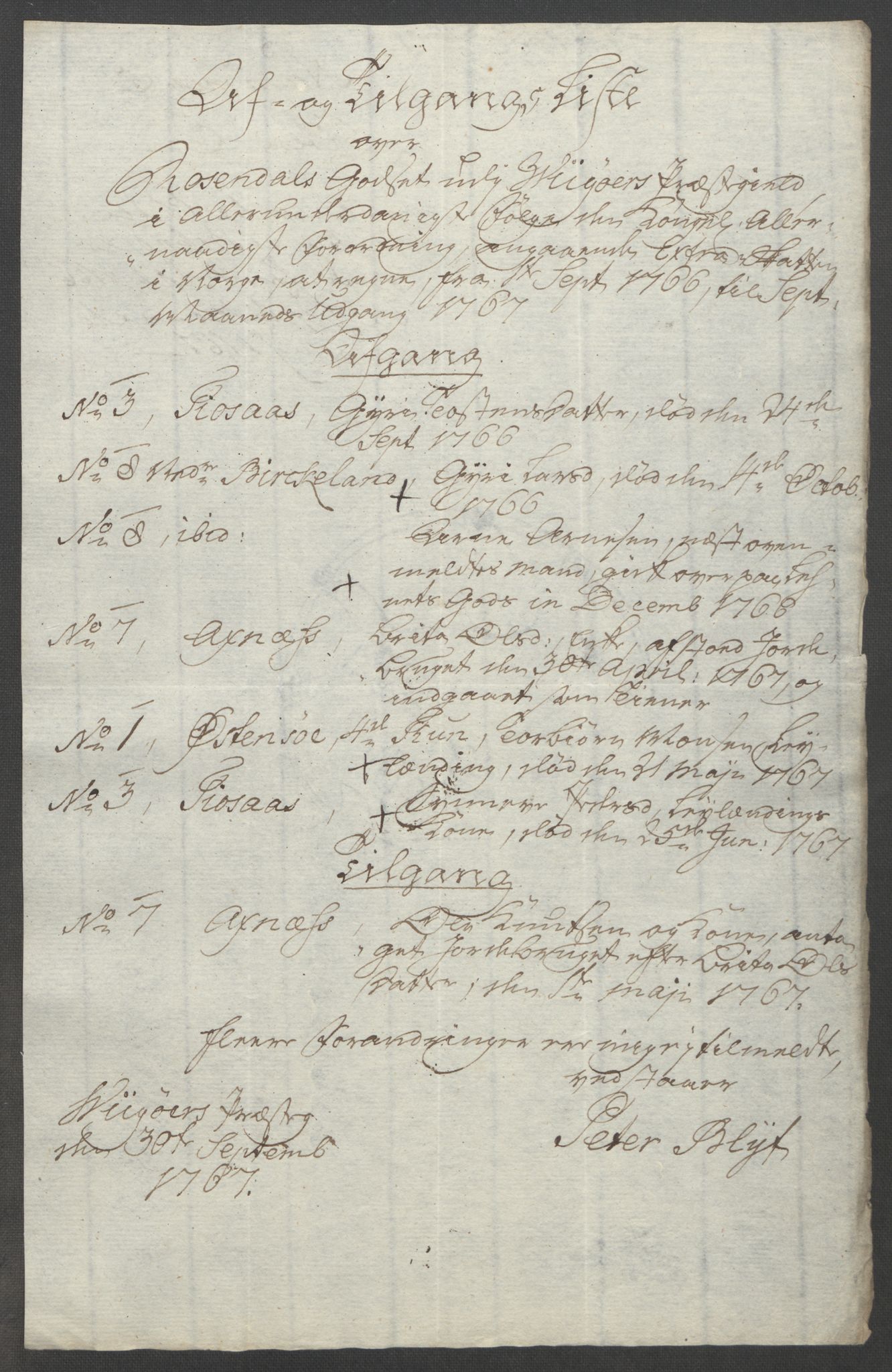 Rentekammeret inntil 1814, Reviderte regnskaper, Fogderegnskap, AV/RA-EA-4092/R49/L3157: Ekstraskatten Rosendal Baroni, 1762-1772, p. 188