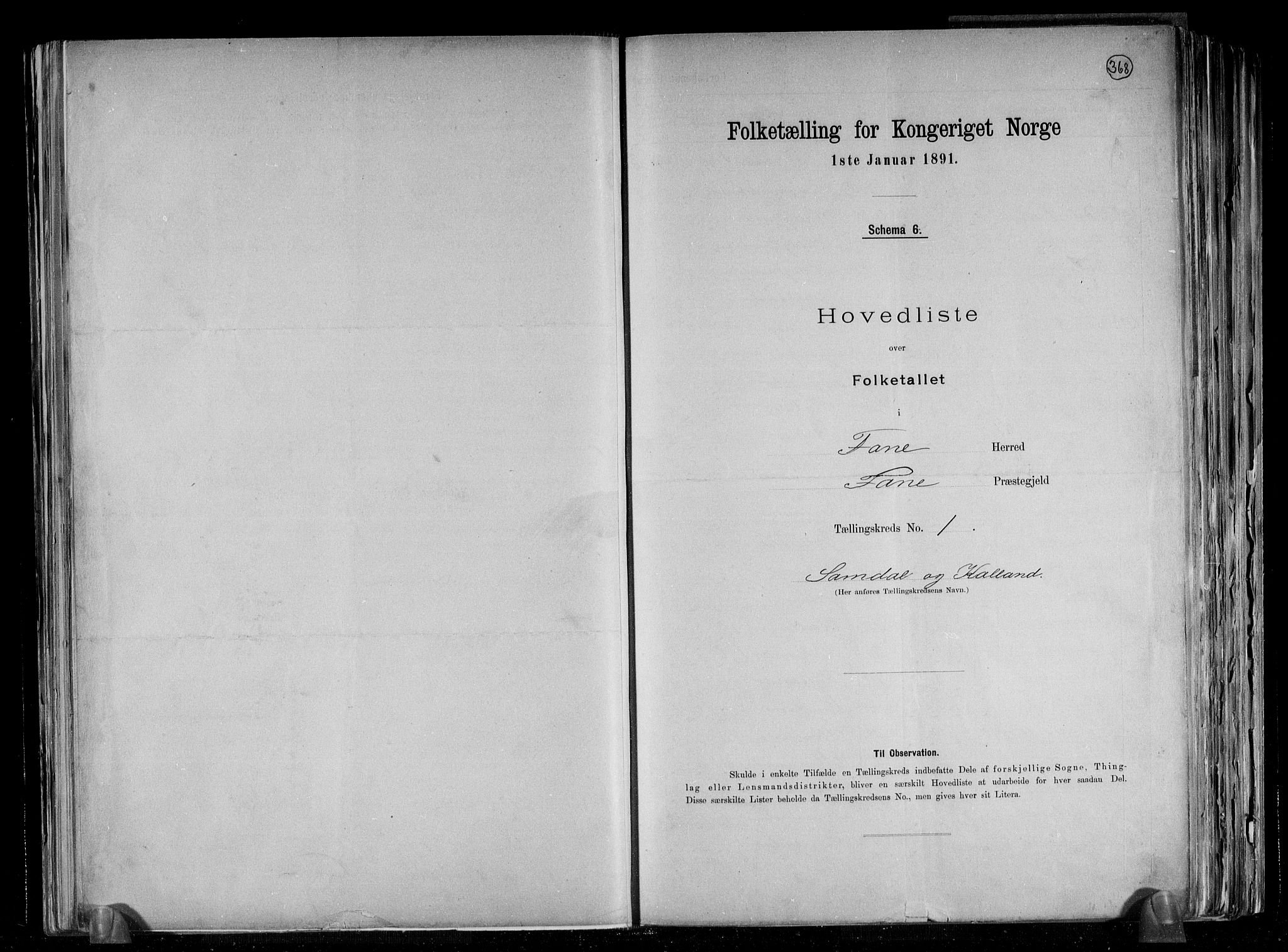 RA, 1891 census for 1249 Fana, 1891, p. 4