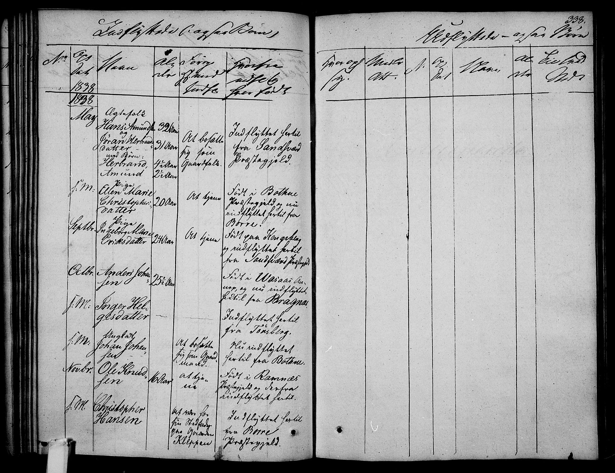 Våle kirkebøker, AV/SAKO-A-334/F/Fa/L0008: Parish register (official) no. I 8, 1824-1844, p. 338