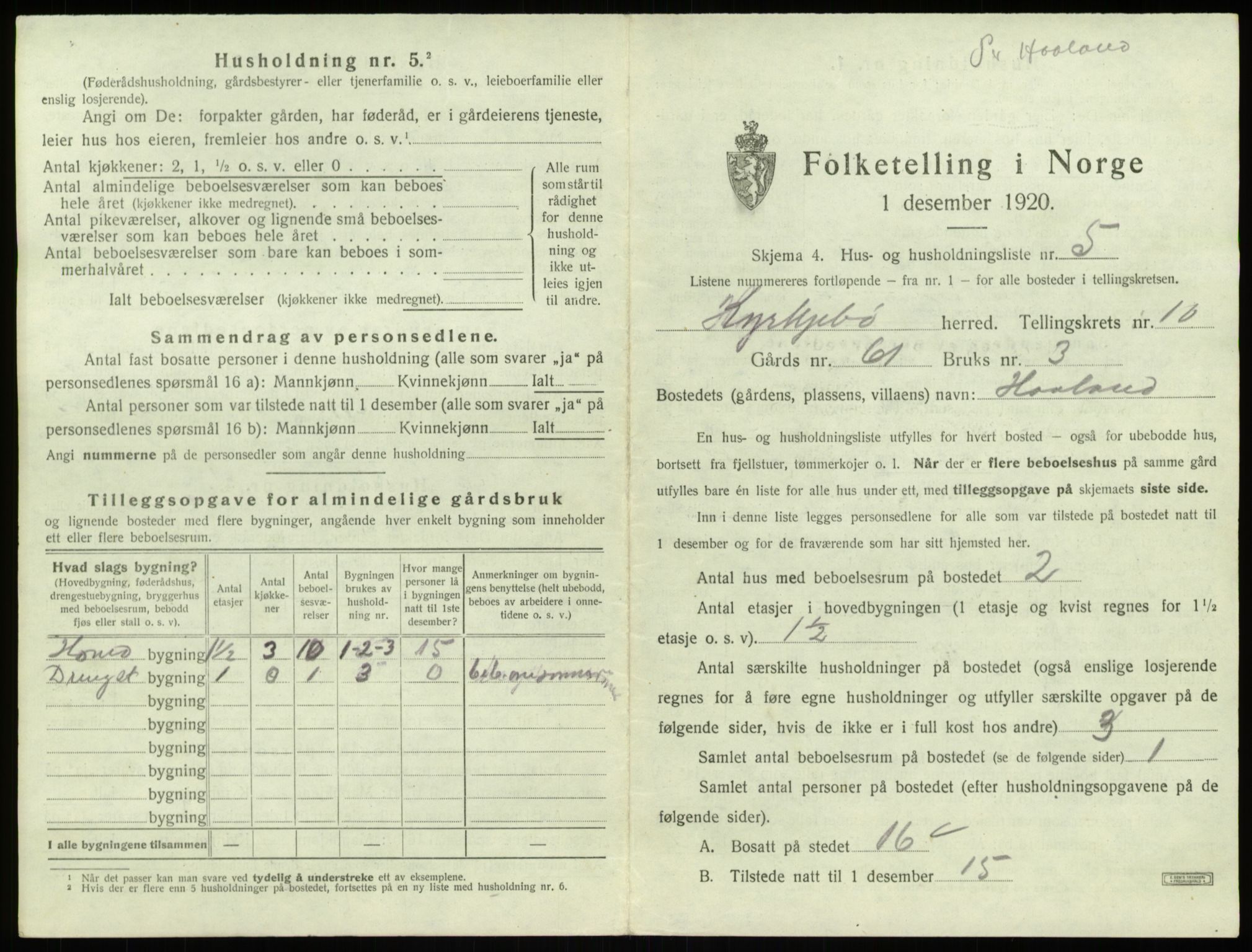 SAB, 1920 census for Kyrkjebø, 1920, p. 680