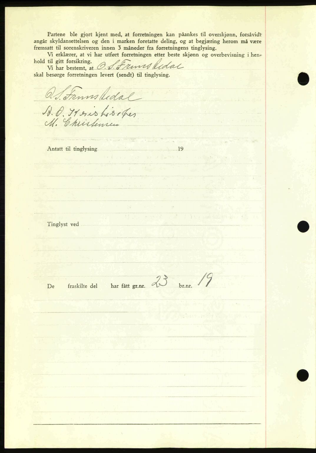 Romsdal sorenskriveri, AV/SAT-A-4149/1/2/2C: Mortgage book no. A11, 1941-1942, Diary no: : 2328/1941