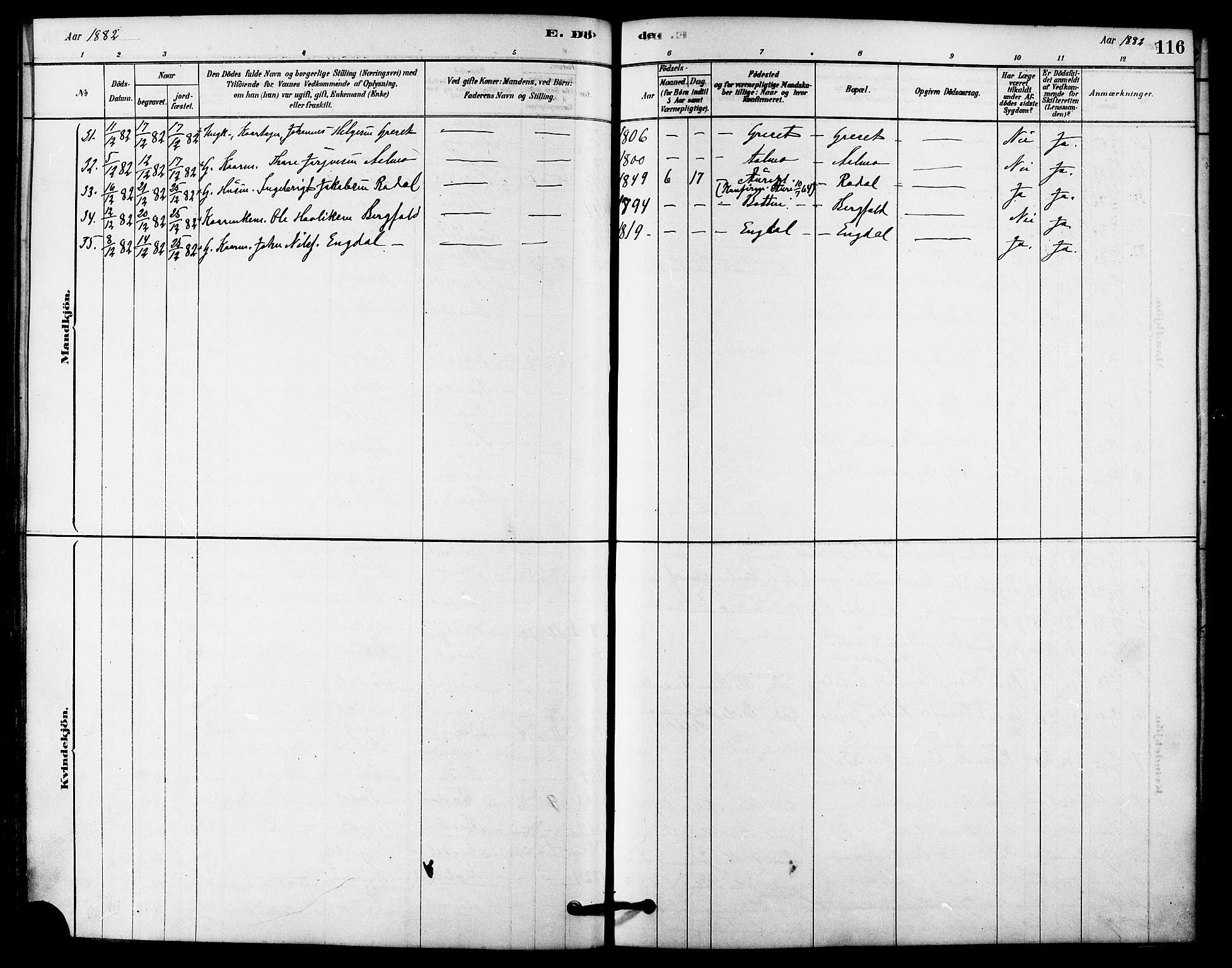 Ministerialprotokoller, klokkerbøker og fødselsregistre - Møre og Romsdal, AV/SAT-A-1454/578/L0906: Parish register (official) no. 578A05, 1878-1886, p. 116