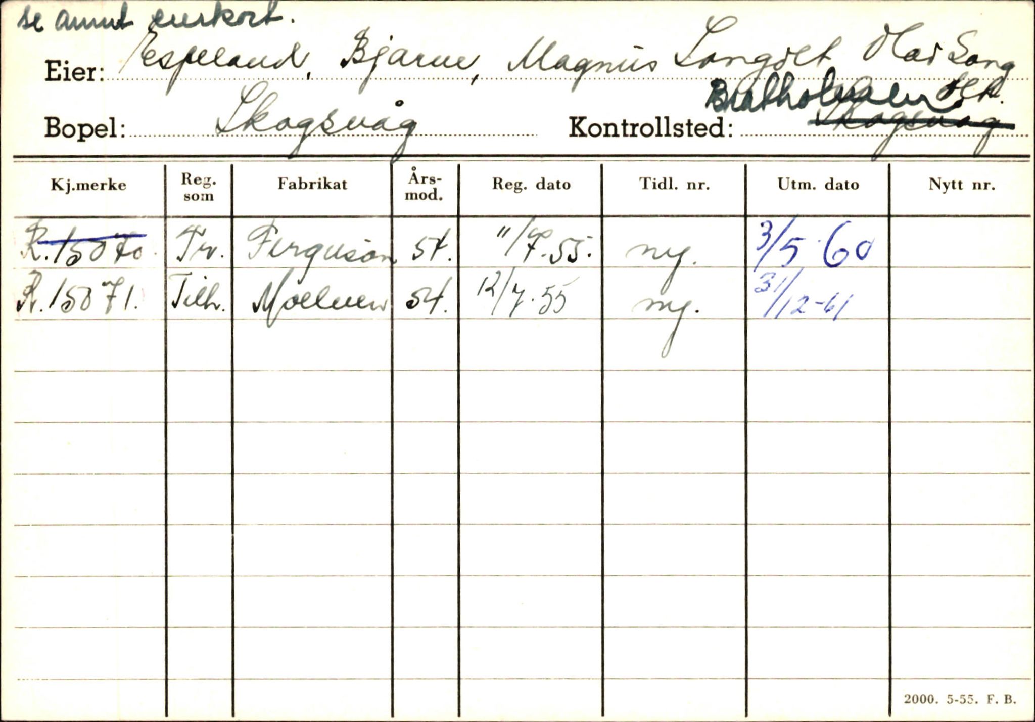 Statens vegvesen, Hordaland vegkontor, AV/SAB-A-5201/2/Ha/L0012: R-eierkort E-F, 1920-1971, p. 75