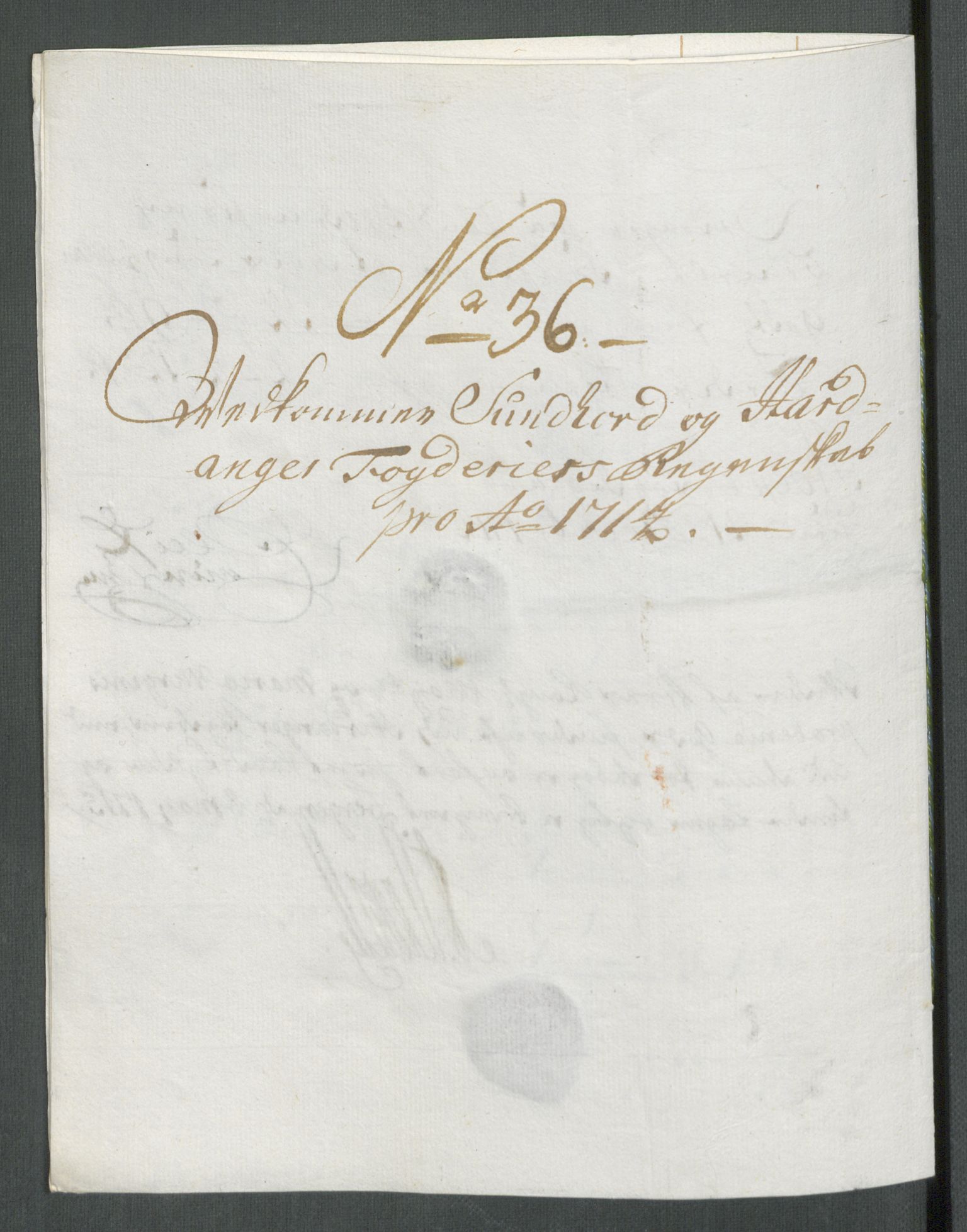 Rentekammeret inntil 1814, Reviderte regnskaper, Fogderegnskap, AV/RA-EA-4092/R48/L2990: Fogderegnskap Sunnhordland og Hardanger, 1714, p. 279