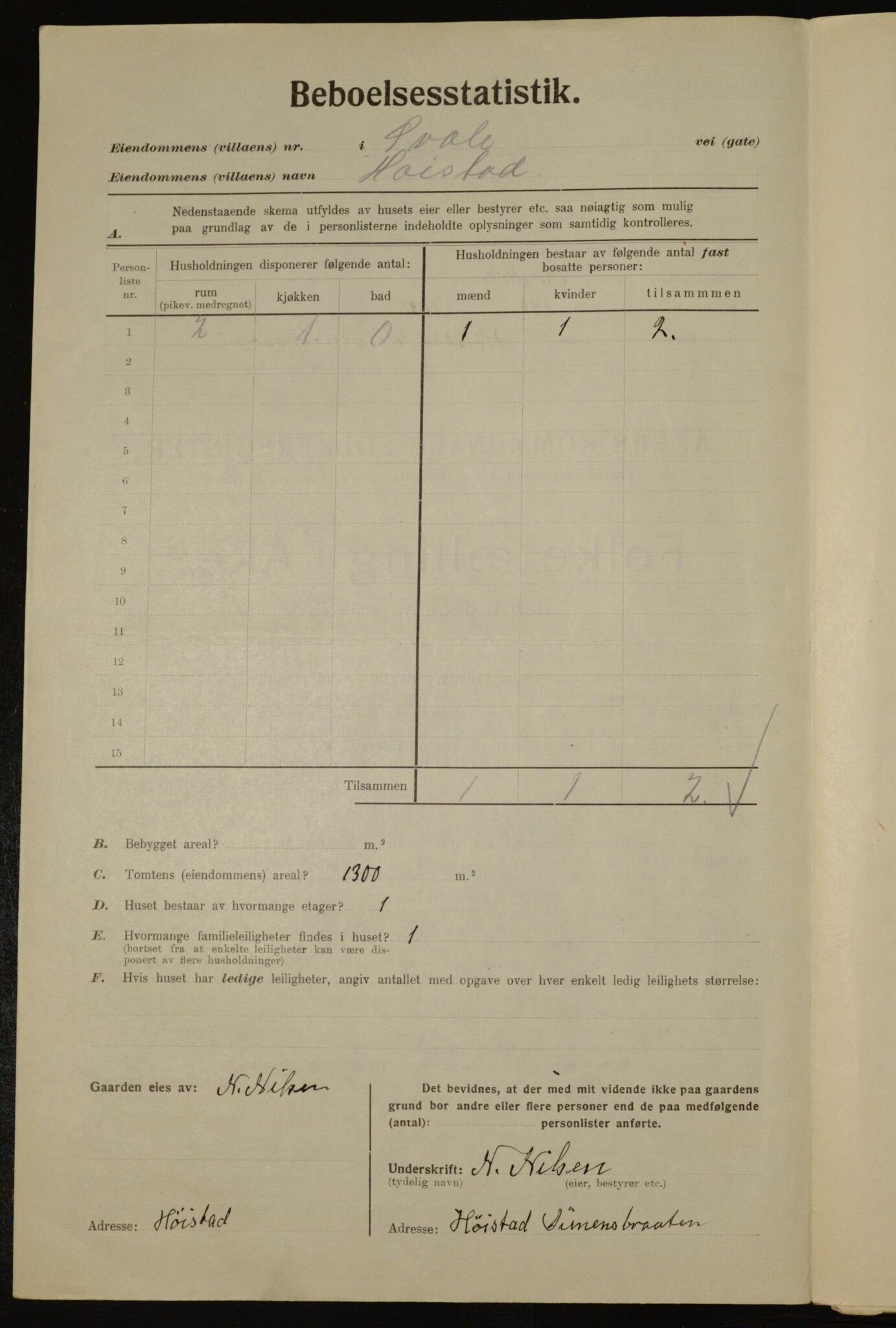 , Municipal Census 1923 for Aker, 1923, p. 46213