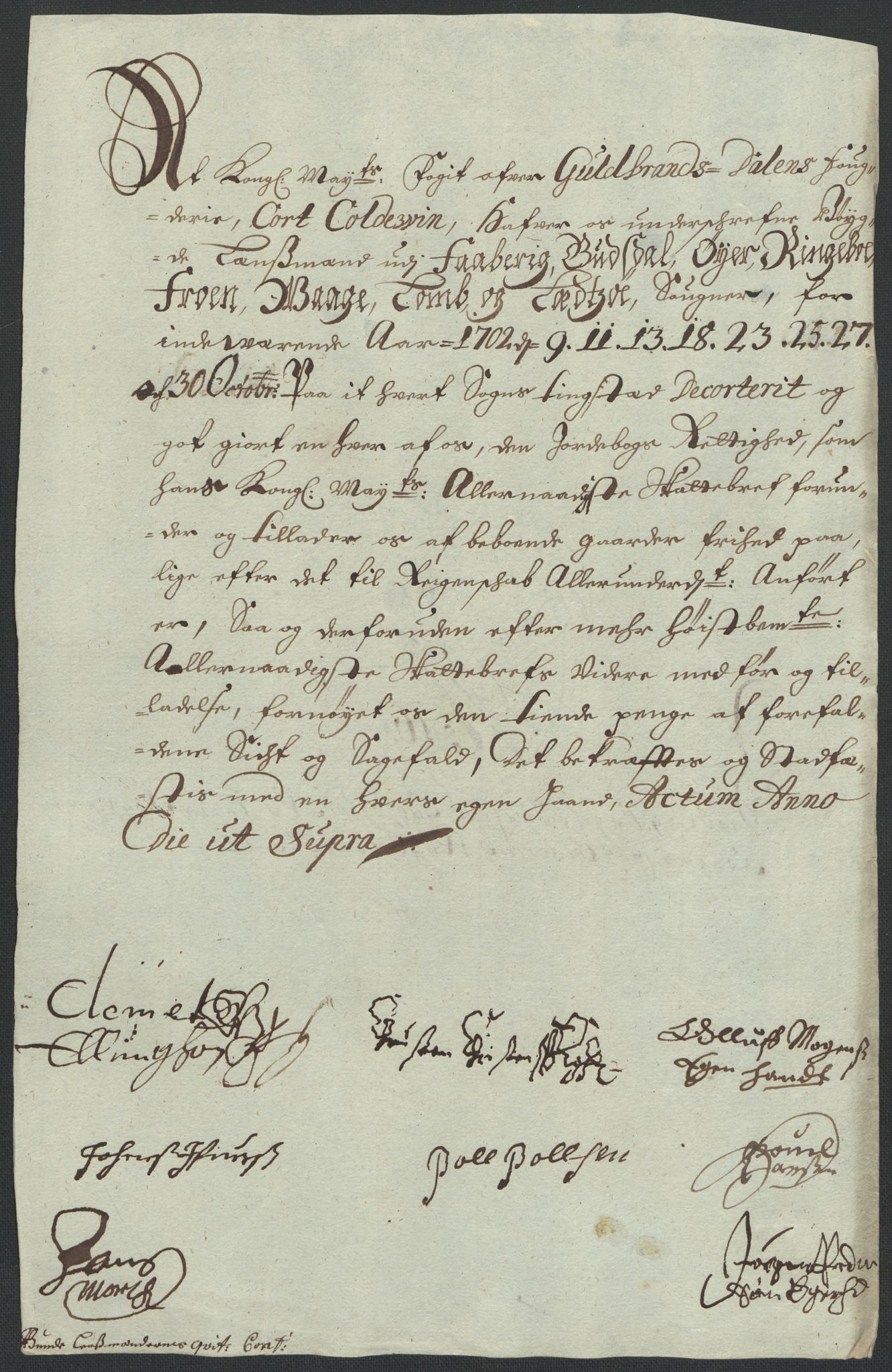 Rentekammeret inntil 1814, Reviderte regnskaper, Fogderegnskap, AV/RA-EA-4092/R17/L1175: Fogderegnskap Gudbrandsdal, 1702, p. 148