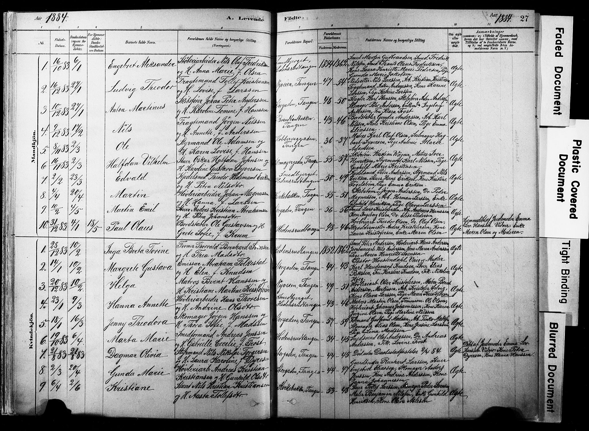 Strømsø kirkebøker, SAKO/A-246/F/Fb/L0006: Parish register (official) no. II 6, 1879-1910, p. 27