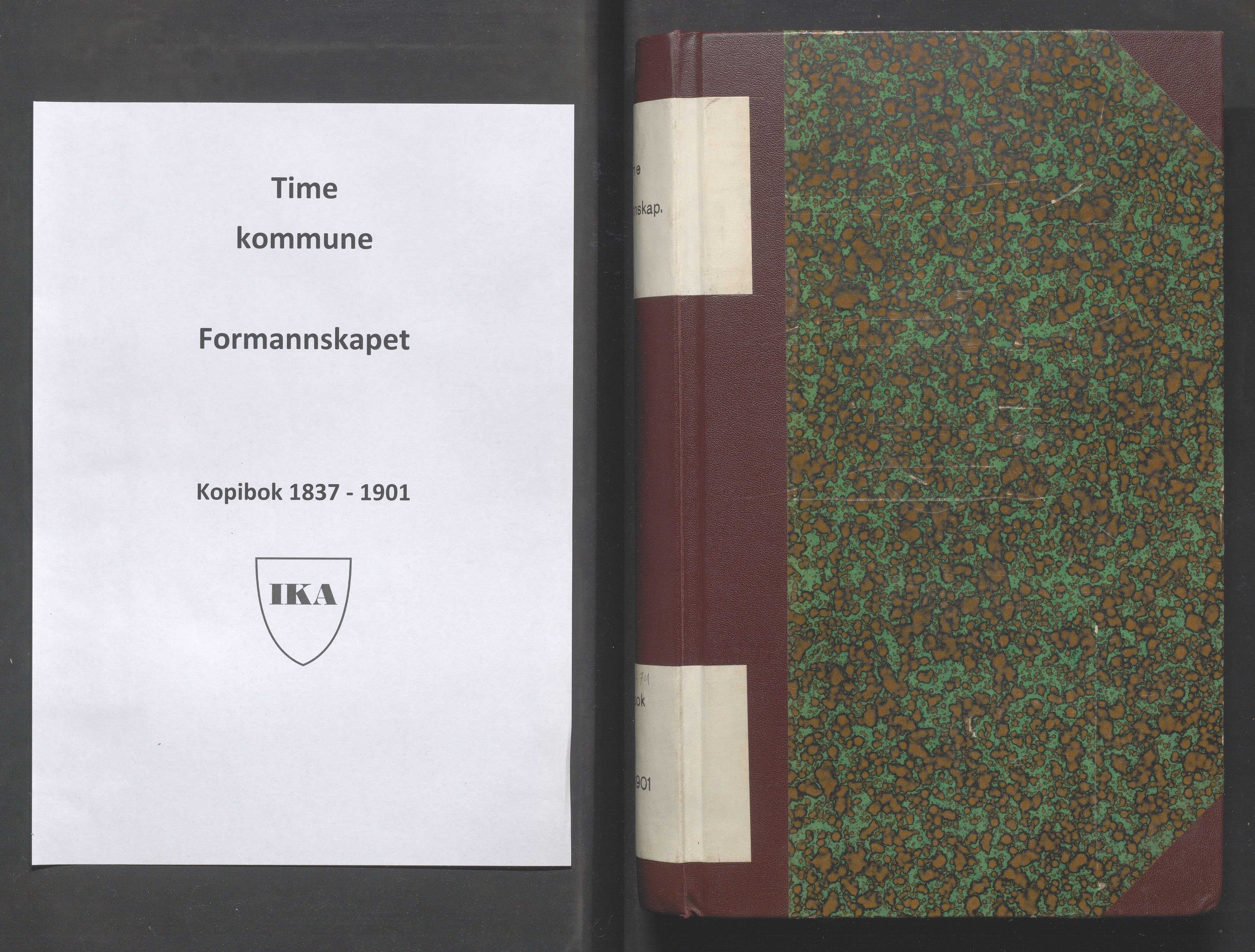 Time kommune - Formannskapet, IKAR/K-100592/B/L0001: Kopibok, 1837-1901