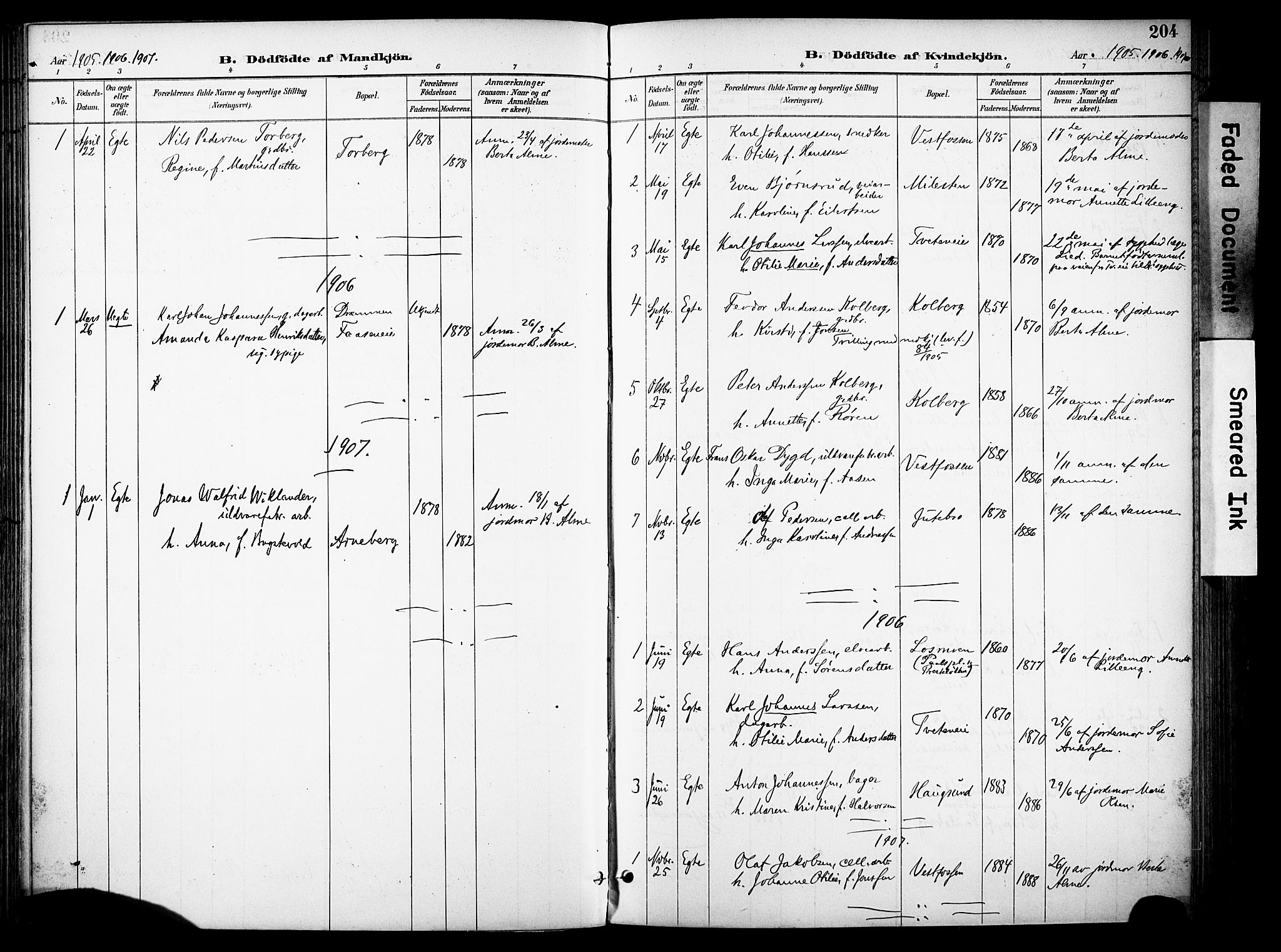 Eiker kirkebøker, AV/SAKO-A-4/F/Fb/L0003: Parish register (official) no. II 3, 1896-1942, p. 204