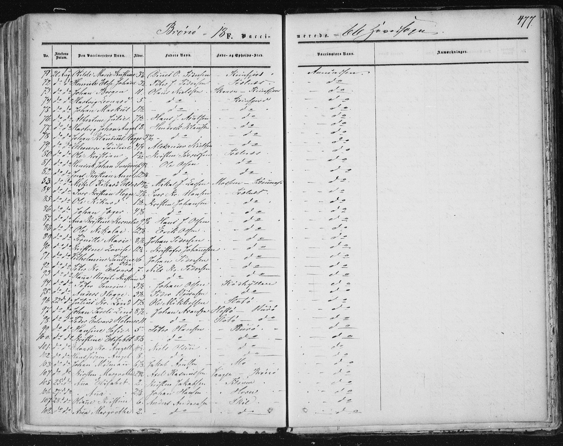 Ministerialprotokoller, klokkerbøker og fødselsregistre - Nordland, AV/SAT-A-1459/813/L0198: Parish register (official) no. 813A08, 1834-1874, p. 477