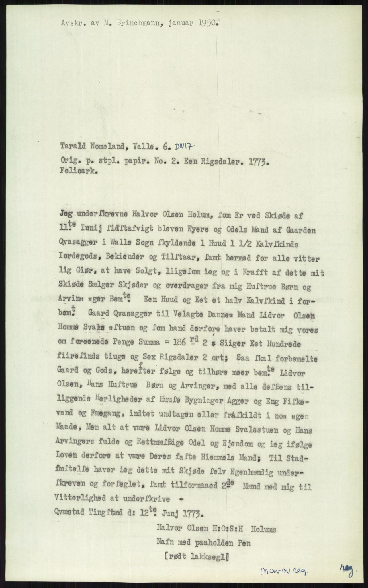 Samlinger til kildeutgivelse, Diplomavskriftsamlingen, AV/RA-EA-4053/H/Ha, p. 3618