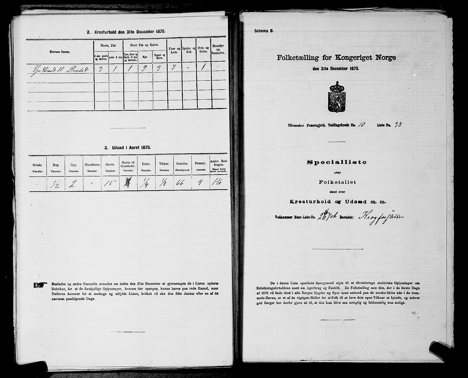 RA, 1875 census for 0235P Ullensaker, 1875, p. 1553