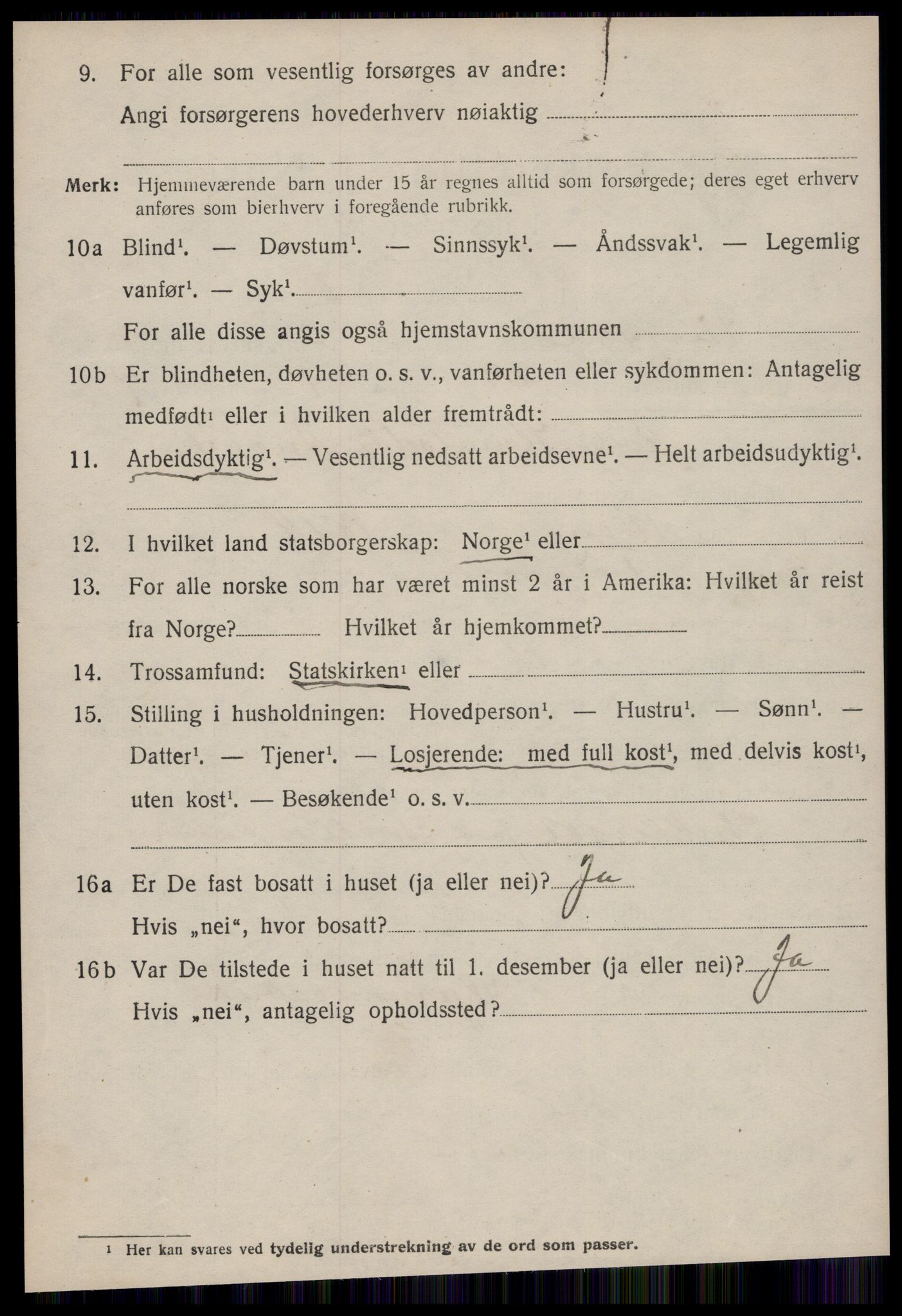 SAT, 1920 census for Tingvoll, 1920, p. 1589