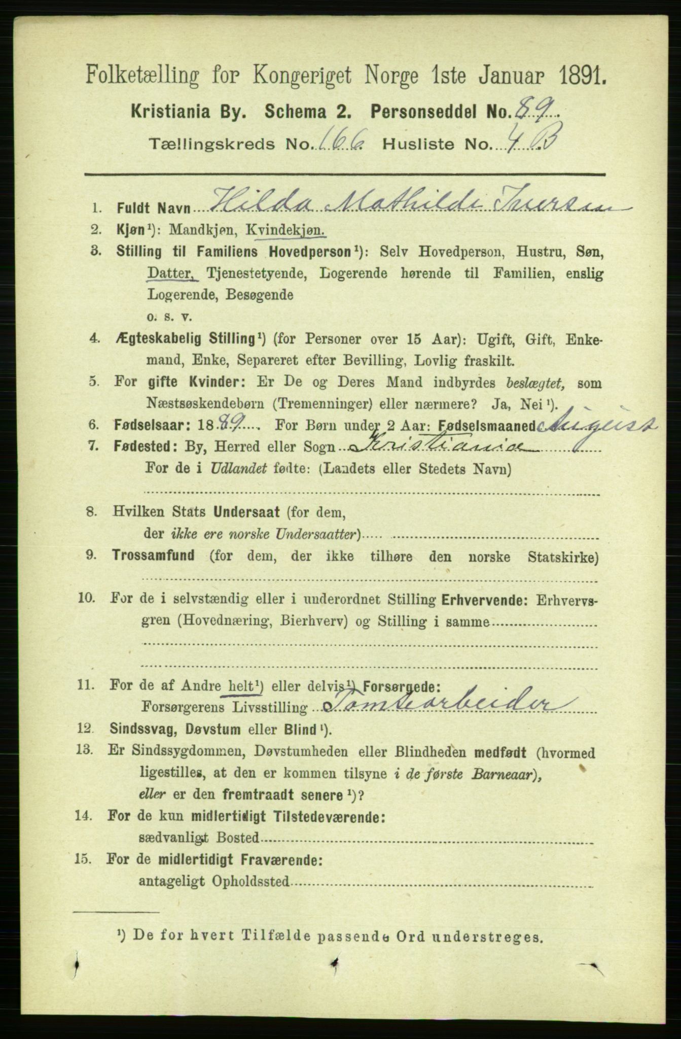 RA, 1891 census for 0301 Kristiania, 1891, p. 96541