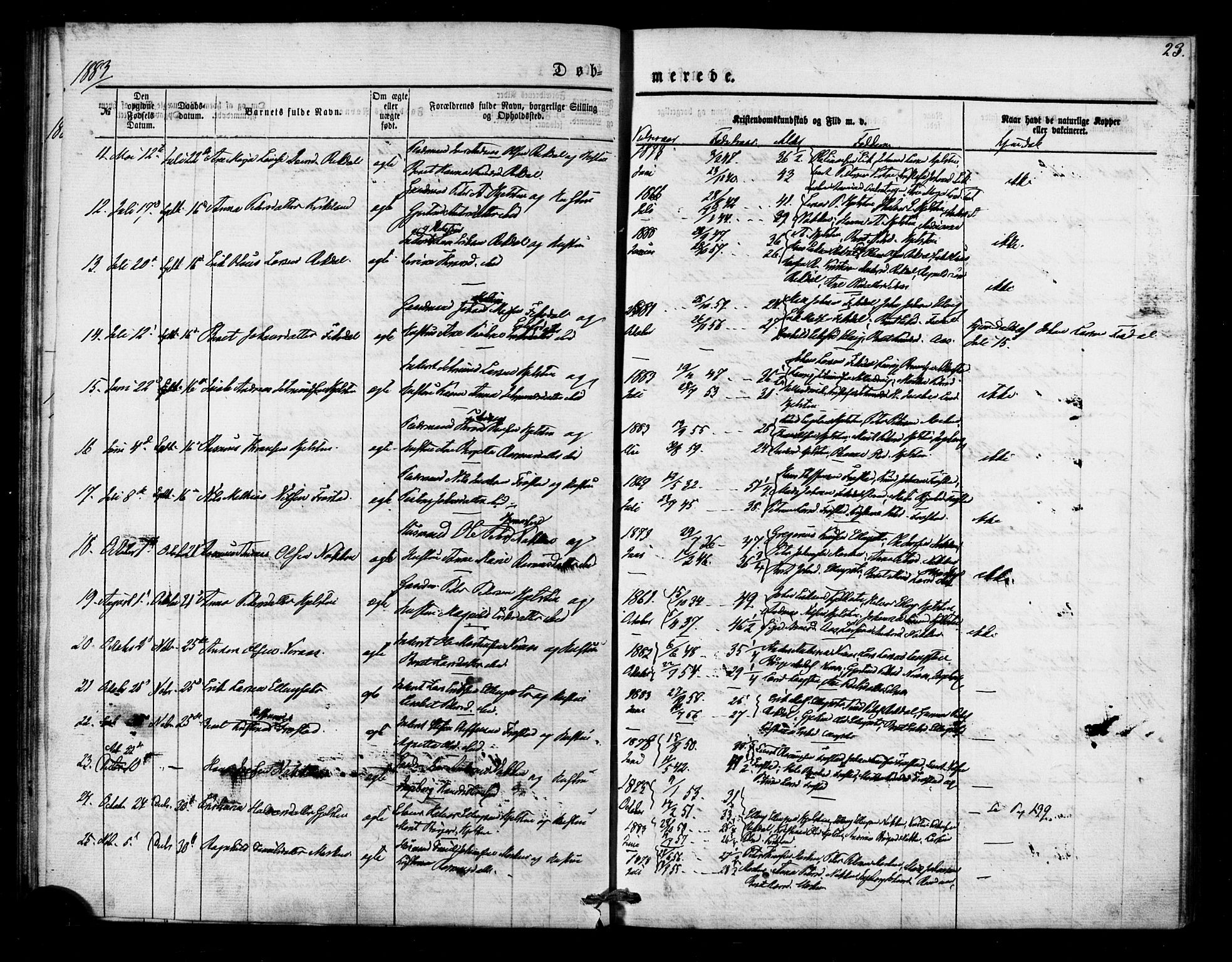 Ministerialprotokoller, klokkerbøker og fødselsregistre - Møre og Romsdal, AV/SAT-A-1454/540/L0540: Parish register (official) no. 540A01, 1872-1883, p. 23