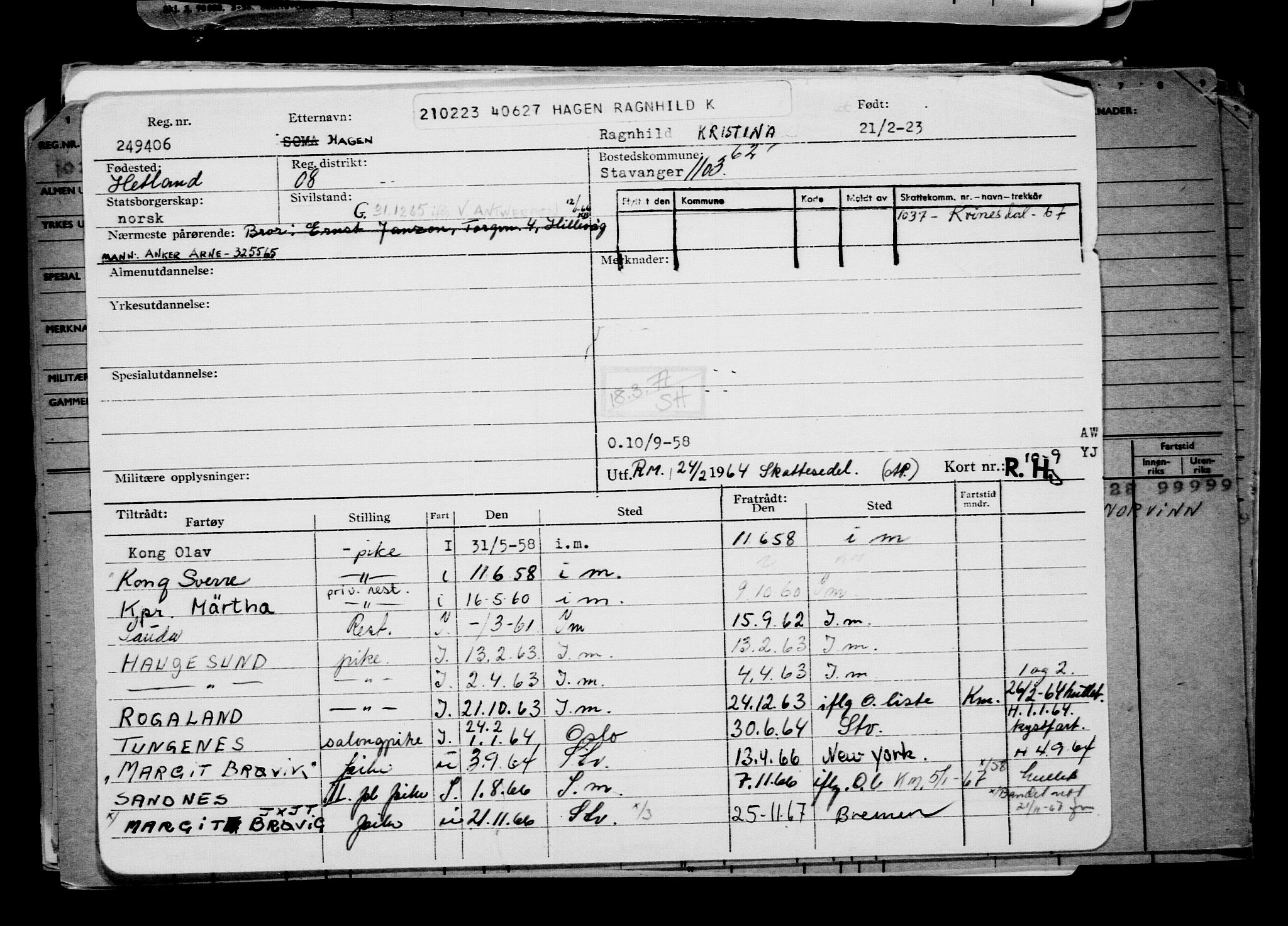 Direktoratet for sjømenn, AV/RA-S-3545/G/Gb/L0215: Hovedkort, 1923, p. 592