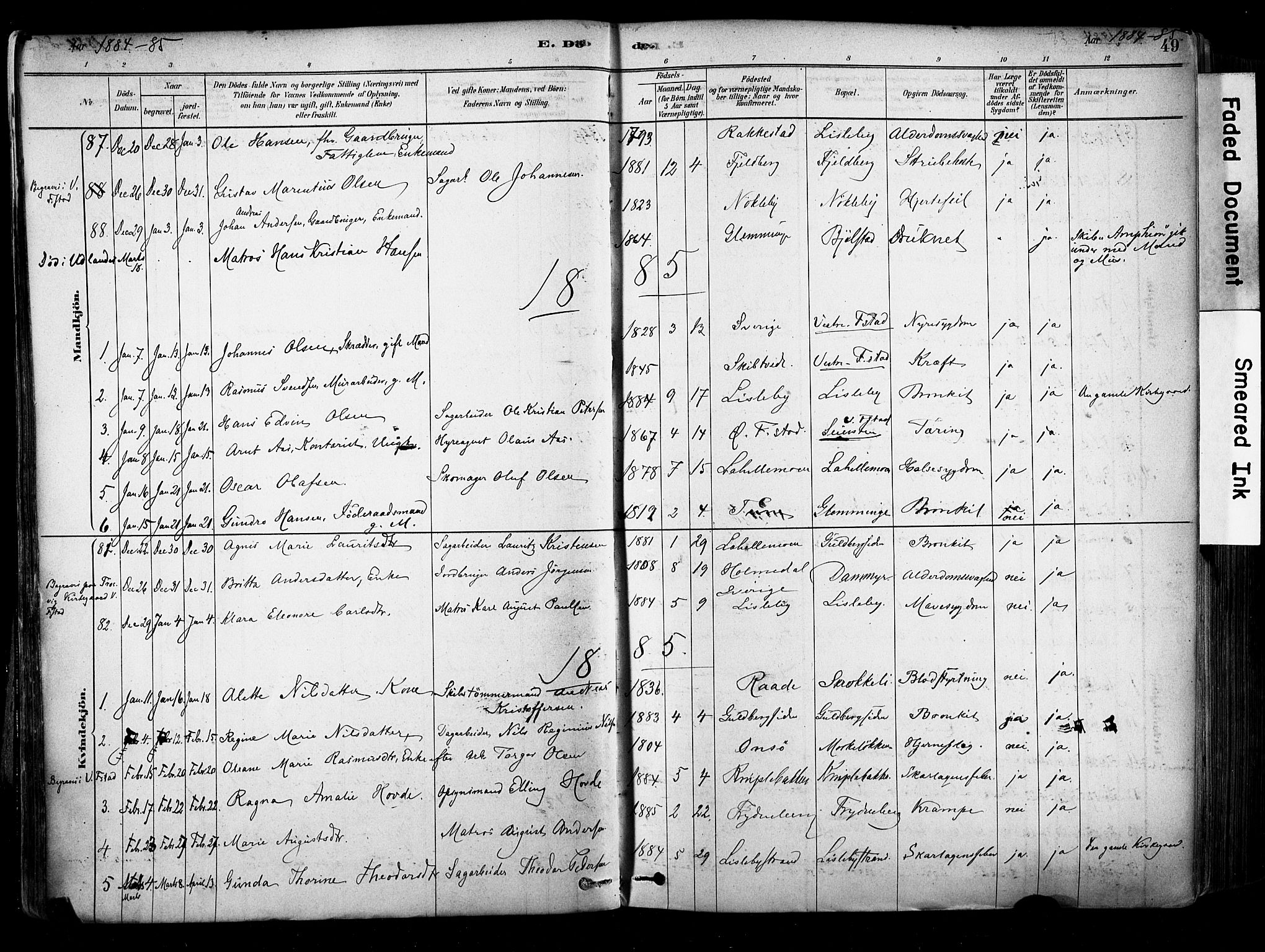 Glemmen prestekontor Kirkebøker, AV/SAO-A-10908/F/Fa/L0012: Parish register (official) no. 12, 1878-1973, p. 49