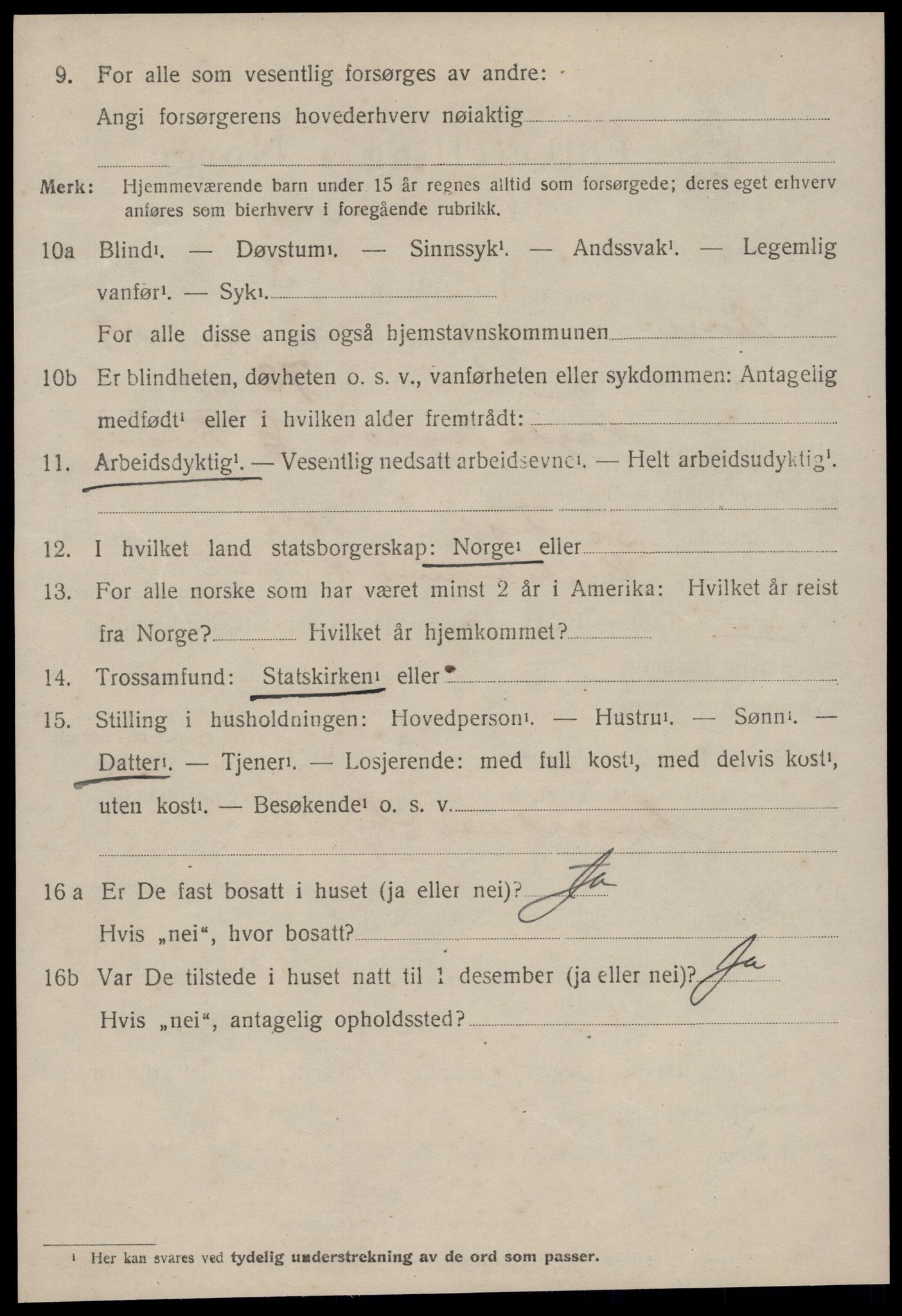 SAT, 1920 census for Aure, 1920, p. 3543