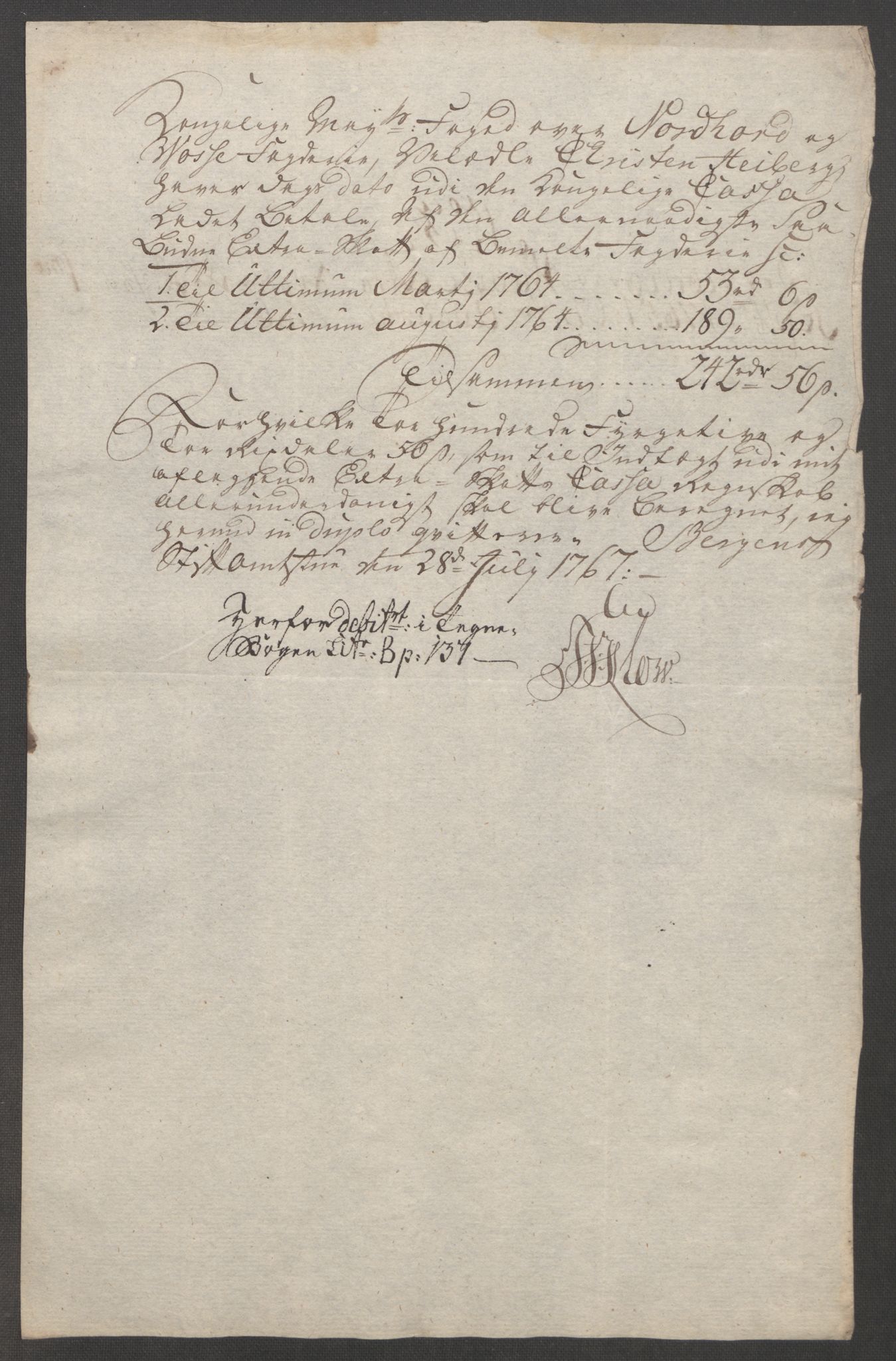 Rentekammeret inntil 1814, Reviderte regnskaper, Fogderegnskap, AV/RA-EA-4092/R51/L3303: Ekstraskatten Nordhordland og Voss, 1762-1772, p. 132