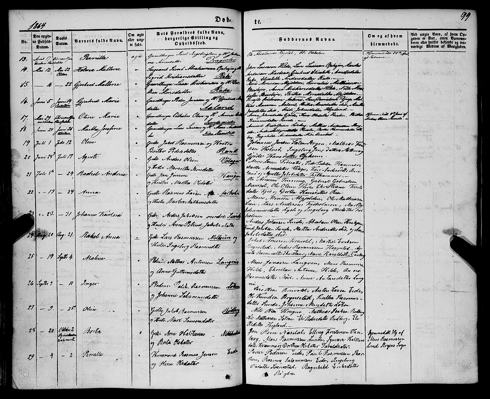 Innvik sokneprestembete, SAB/A-80501: Parish register (official) no. A 5, 1847-1865, p. 99