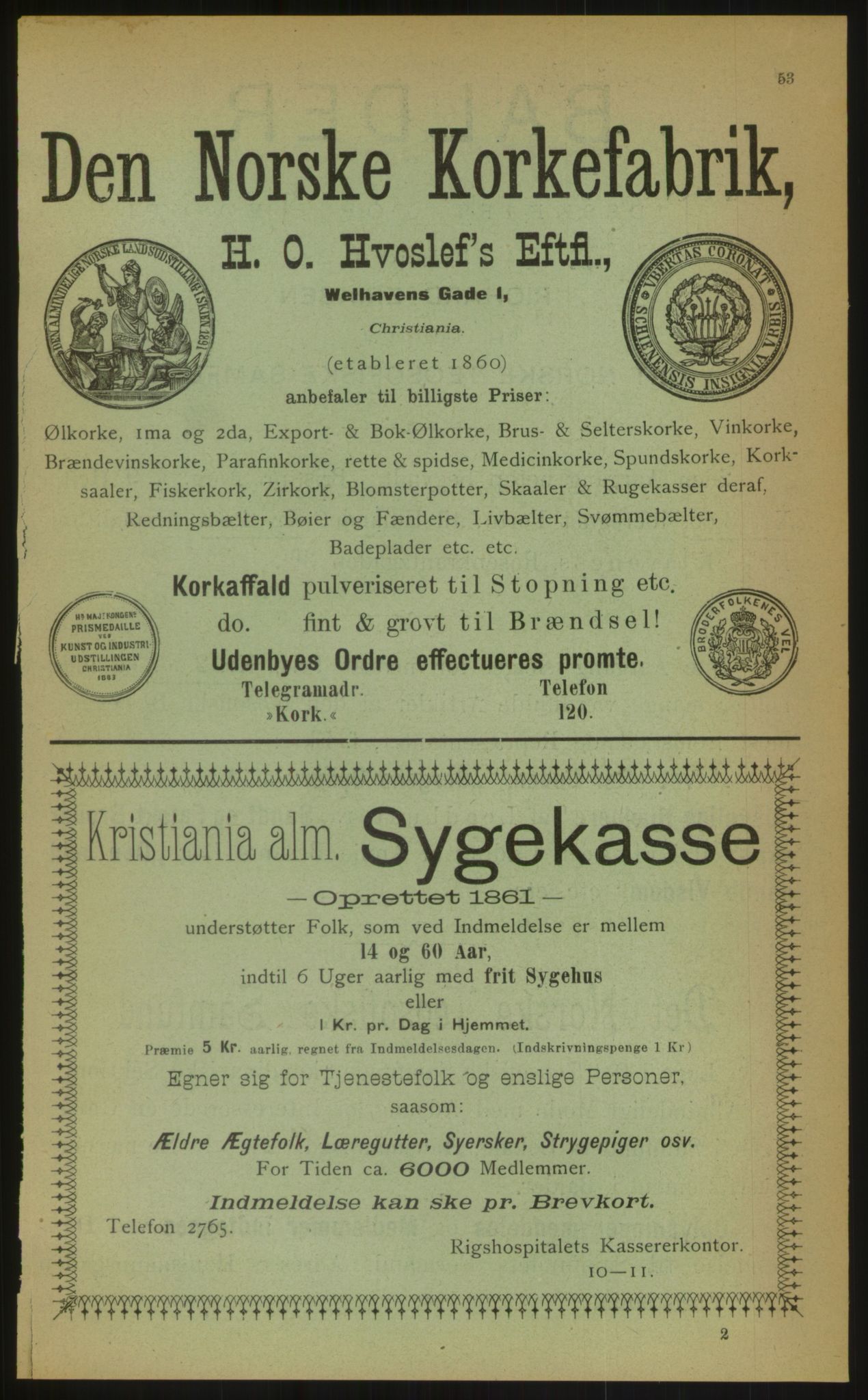 Kristiania/Oslo adressebok, PUBL/-, 1899, p. 53