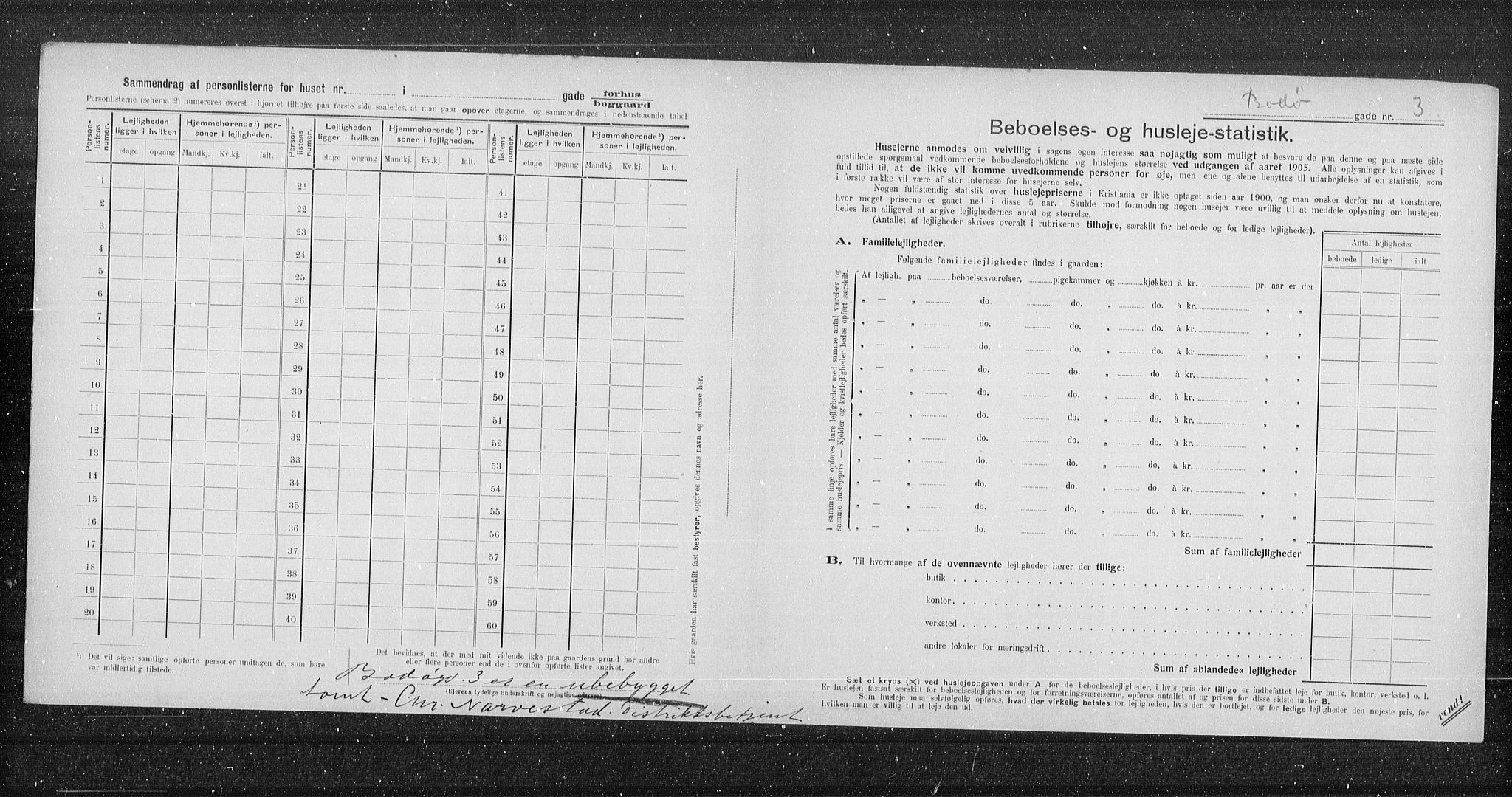 OBA, Municipal Census 1905 for Kristiania, 1905, p. 3311