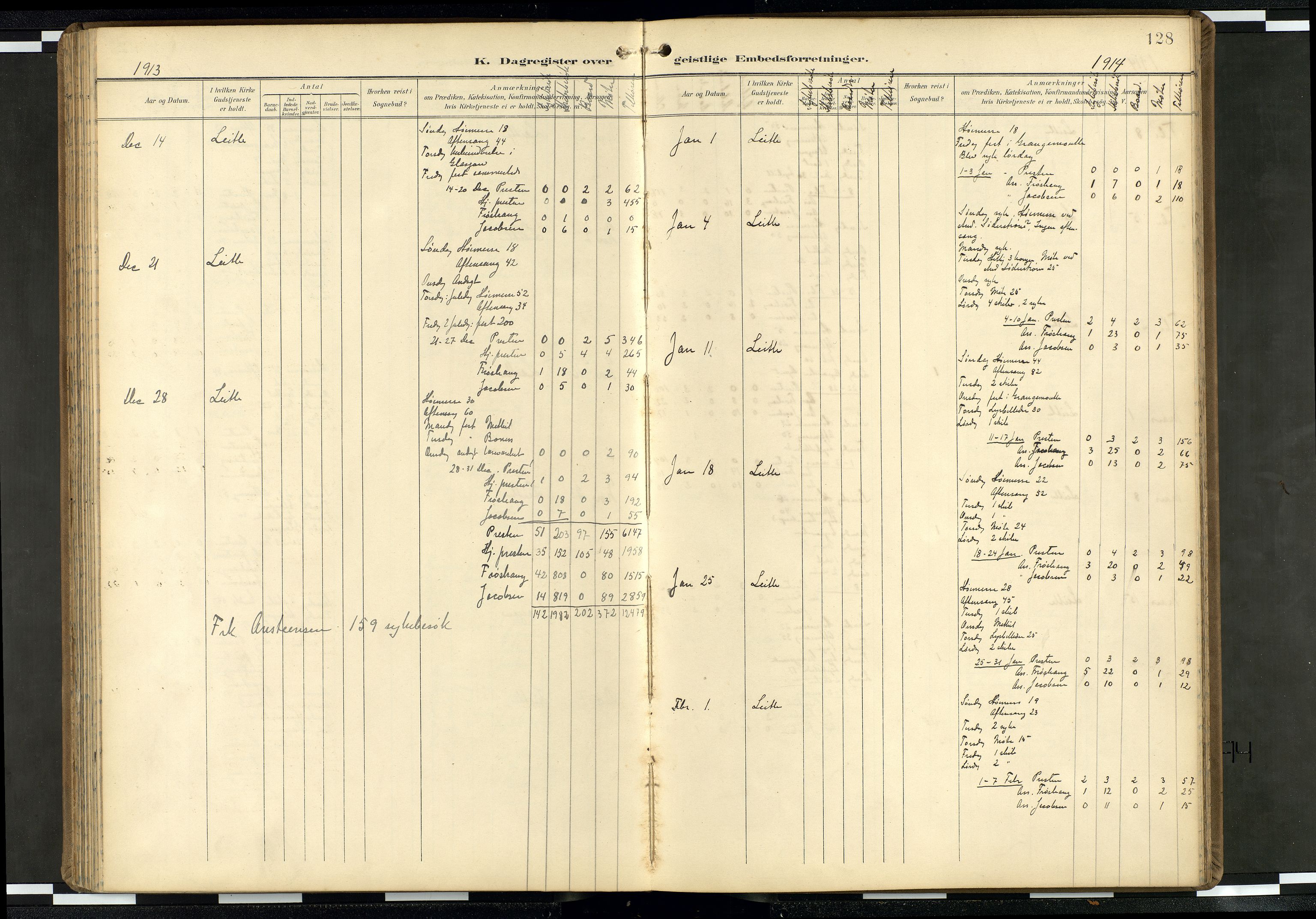 Den norske sjømannsmisjon i utlandet/Skotske havner (Leith, Glasgow), SAB/SAB/PA-0100/H/Ha/Haa/L0004: Parish register (official) no. A 4, 1899-1949, p. 127b-128a