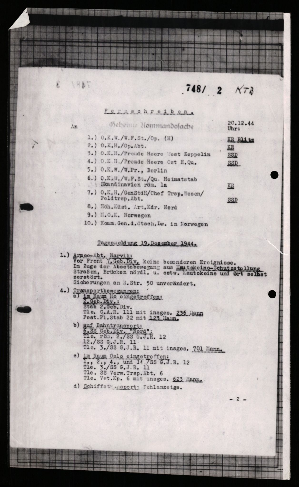 Forsvarets Overkommando. 2 kontor. Arkiv 11.4. Spredte tyske arkivsaker, AV/RA-RAFA-7031/D/Dar/Dara/L0005: Krigsdagbøker for 20. Gebirgs-Armee-Oberkommando (AOK 20), 1942-1944, p. 353