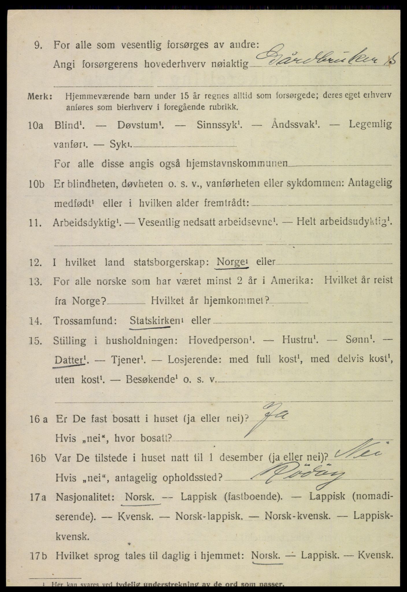 SAT, 1920 census for Rødøy, 1920, p. 2947