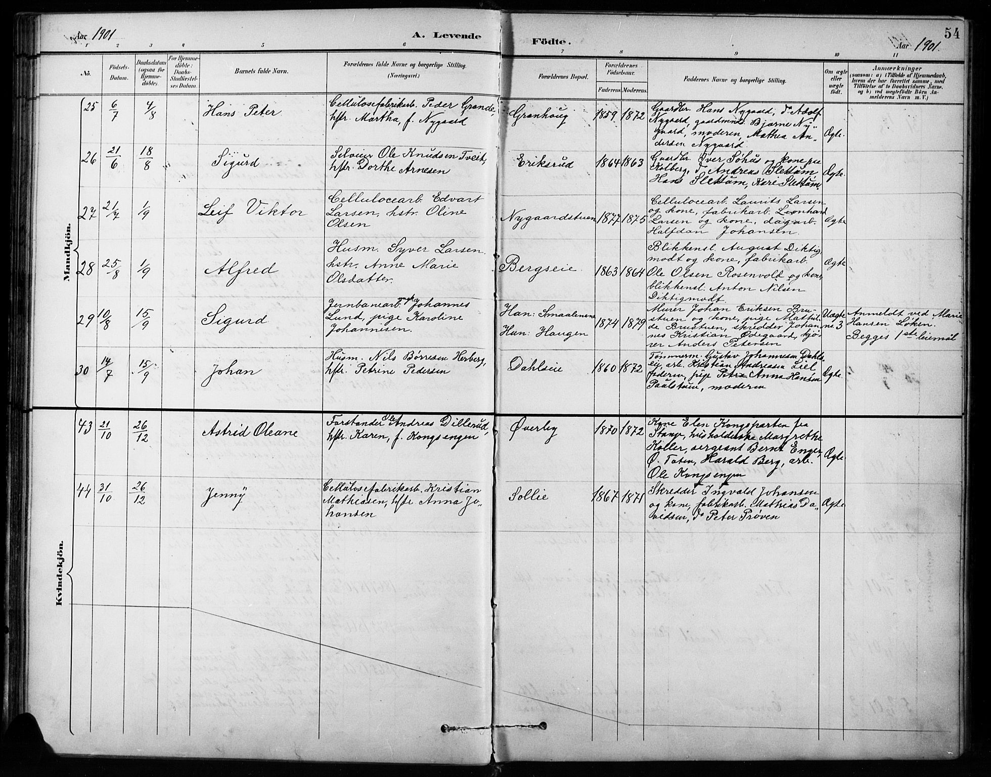 Vardal prestekontor, SAH/PREST-100/H/Ha/Hab/L0010: Parish register (copy) no. 10, 1895-1903, p. 54