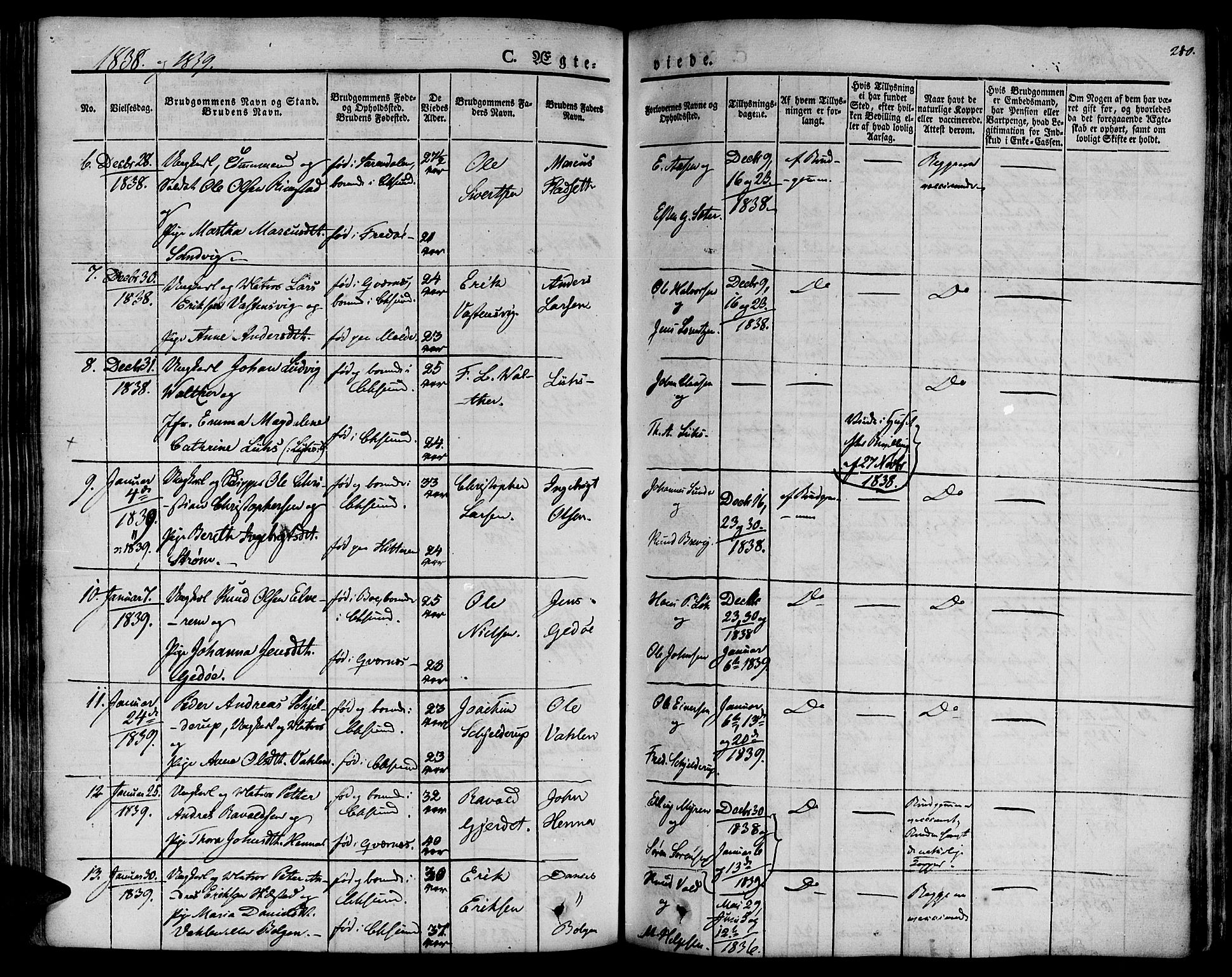 Ministerialprotokoller, klokkerbøker og fødselsregistre - Møre og Romsdal, AV/SAT-A-1454/572/L0843: Parish register (official) no. 572A06, 1832-1842, p. 280