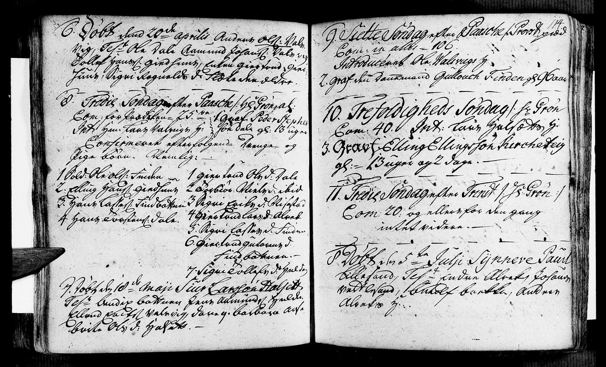 Vik sokneprestembete, AV/SAB-A-81501/H/Haa/Haaa/L0002: Parish register (official) no. A 2 / 2, 1740-1756, p. 114