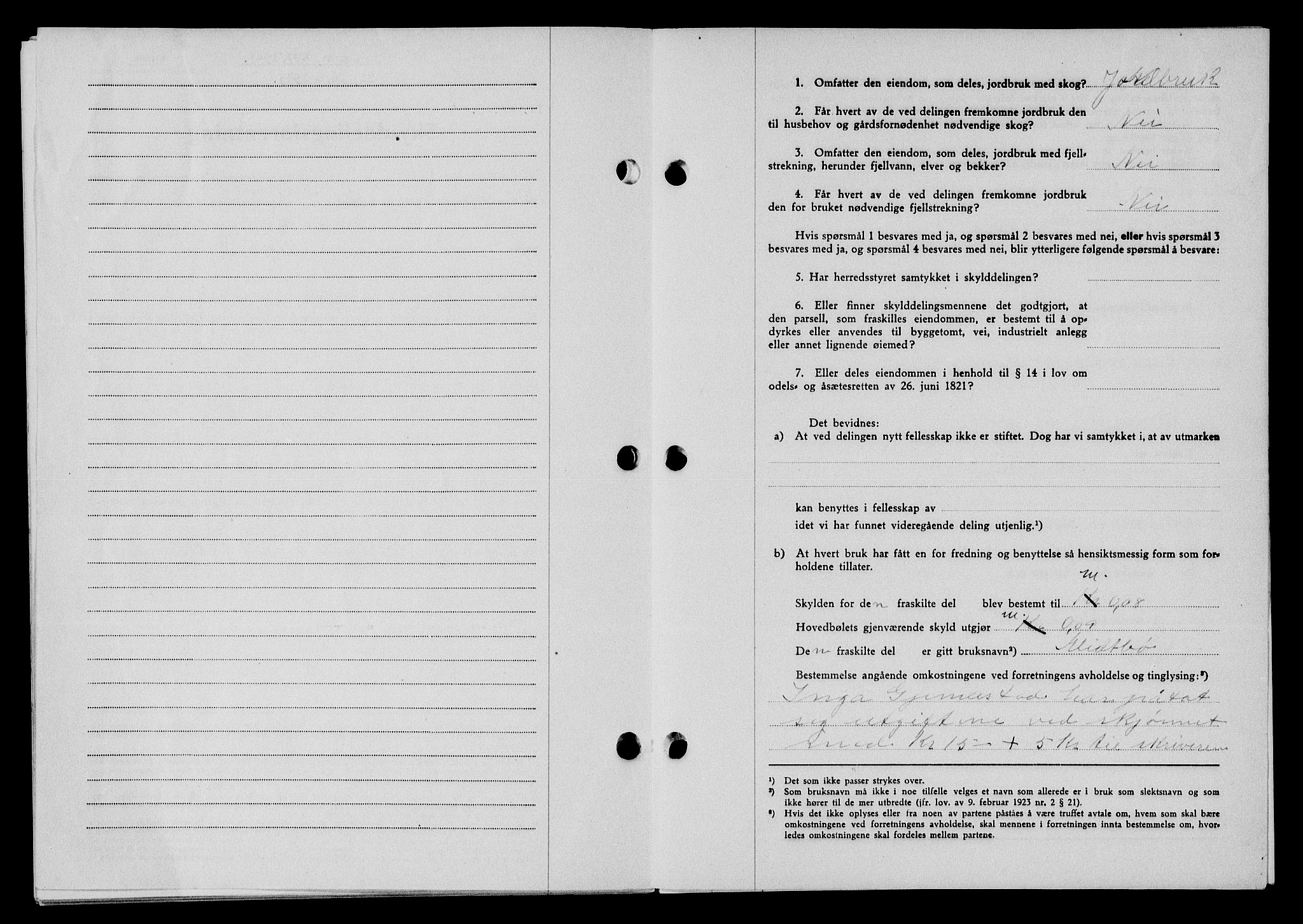 Flekkefjord sorenskriveri, SAK/1221-0001/G/Gb/Gba/L0058: Mortgage book no. A-6, 1942-1944, Diary no: : 427/1943
