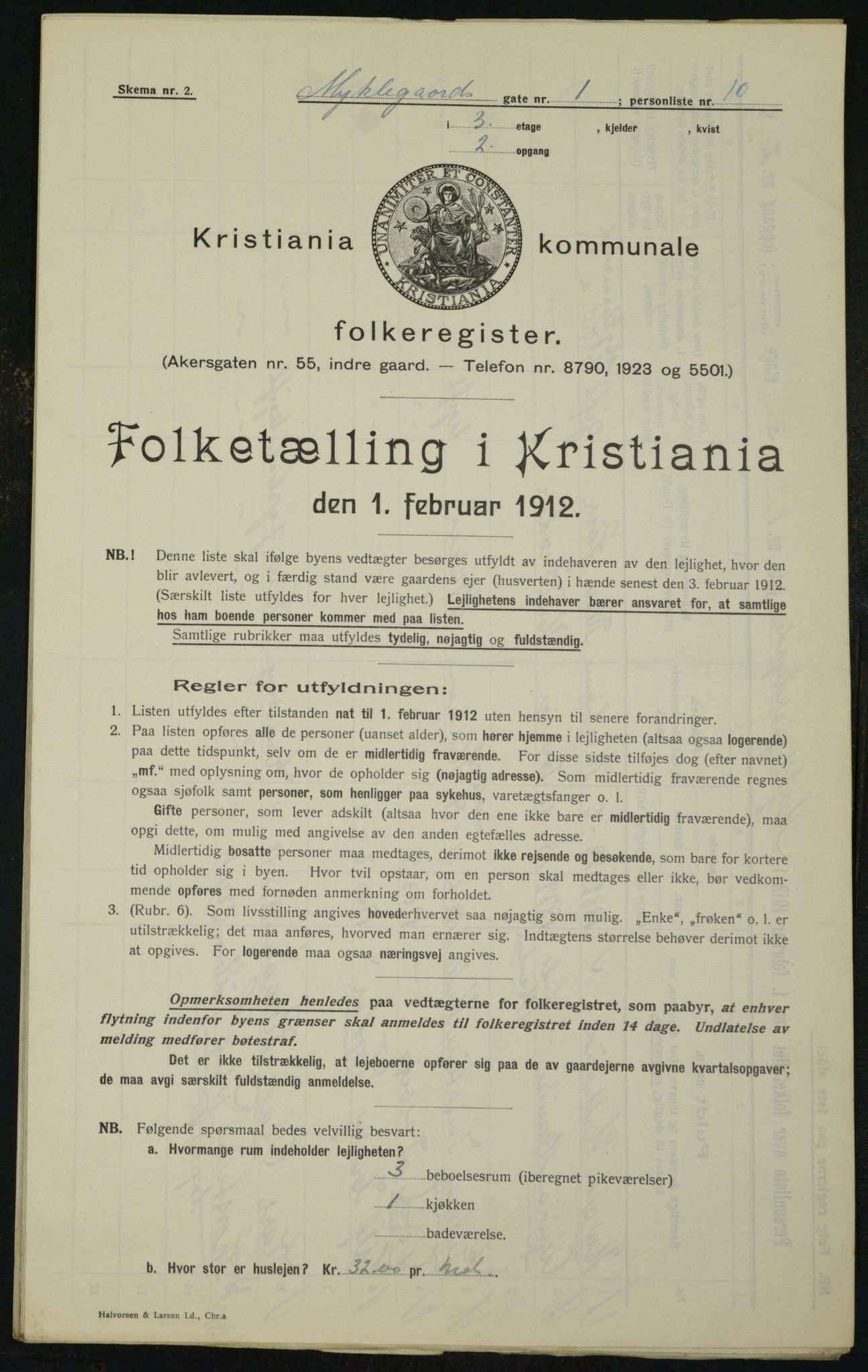 OBA, Municipal Census 1912 for Kristiania, 1912, p. 68718