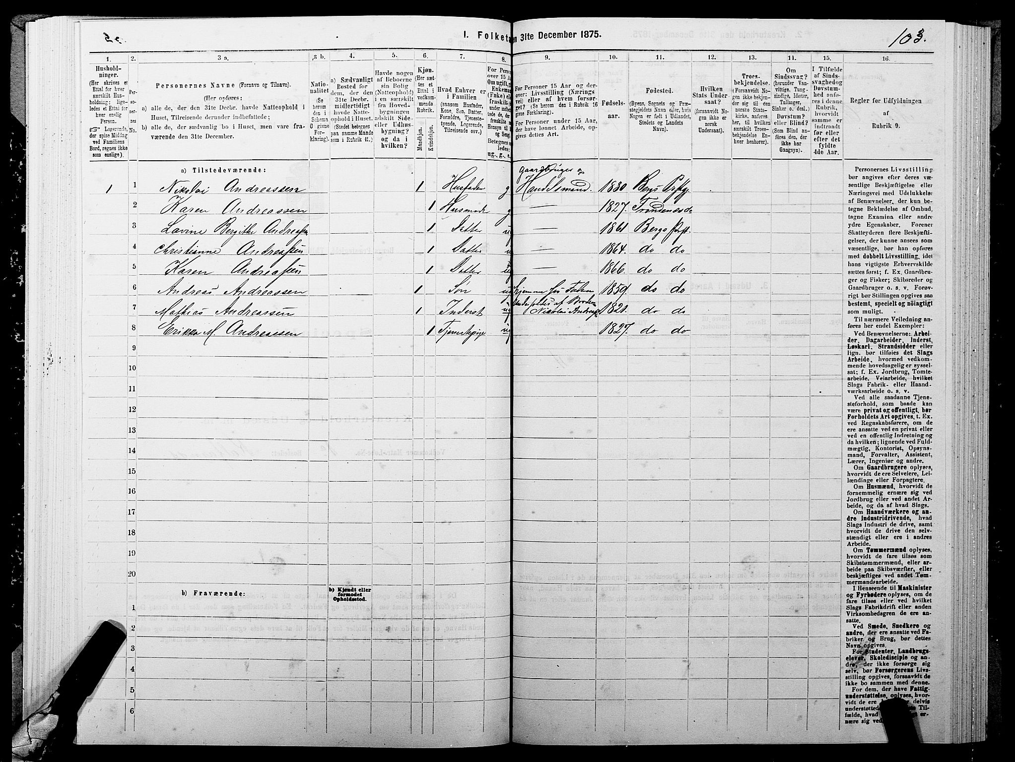 SATØ, 1875 census for 1929P Berg, 1875, p. 2103