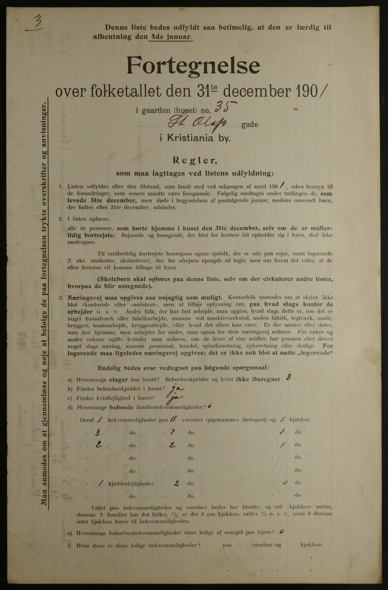 OBA, Municipal Census 1901 for Kristiania, 1901, p. 13689