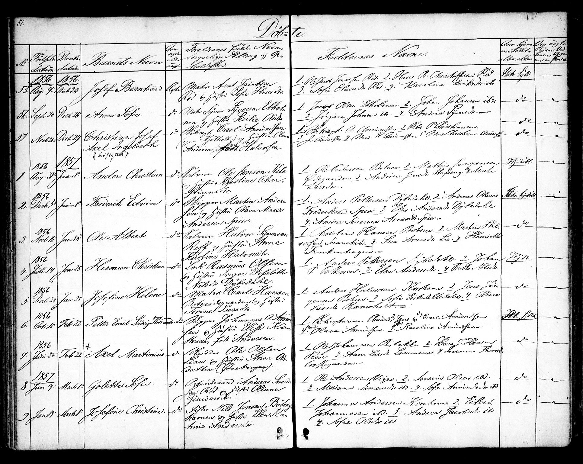 Hvaler prestekontor Kirkebøker, AV/SAO-A-2001/F/Fa/L0006: Parish register (official) no. I 6, 1846-1863, p. 51