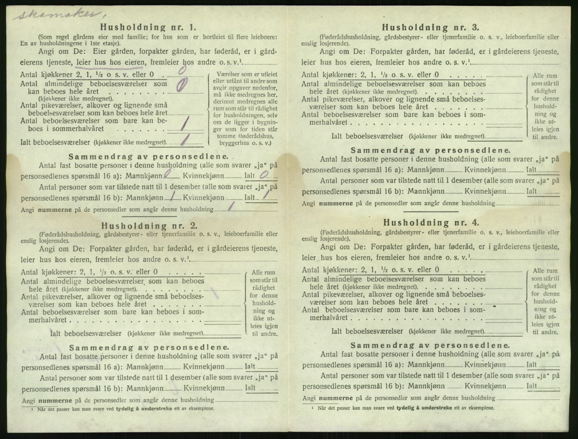 SAK, 1920 census for Stokken, 1920, p. 371