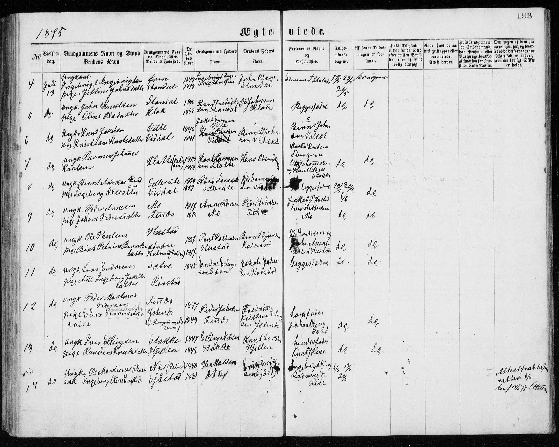 Ministerialprotokoller, klokkerbøker og fødselsregistre - Møre og Romsdal, AV/SAT-A-1454/515/L0214: Parish register (copy) no. 515C01, 1865-1883, p. 193