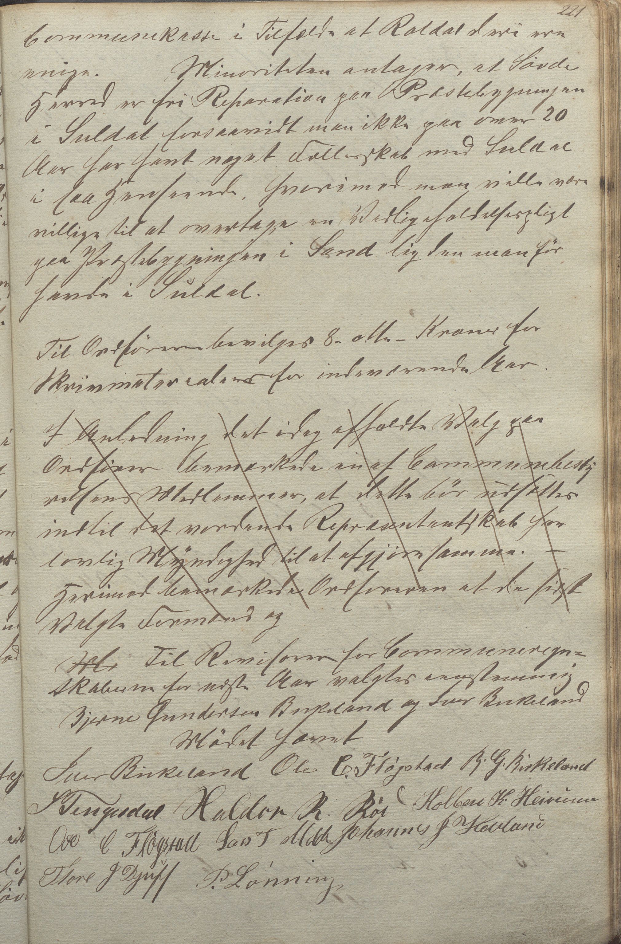 Sauda kommune - Formannskapet/sentraladministrasjonen, IKAR/K-100597/A/Aa/L0001: Møtebok, 1838-1888, p. 221a