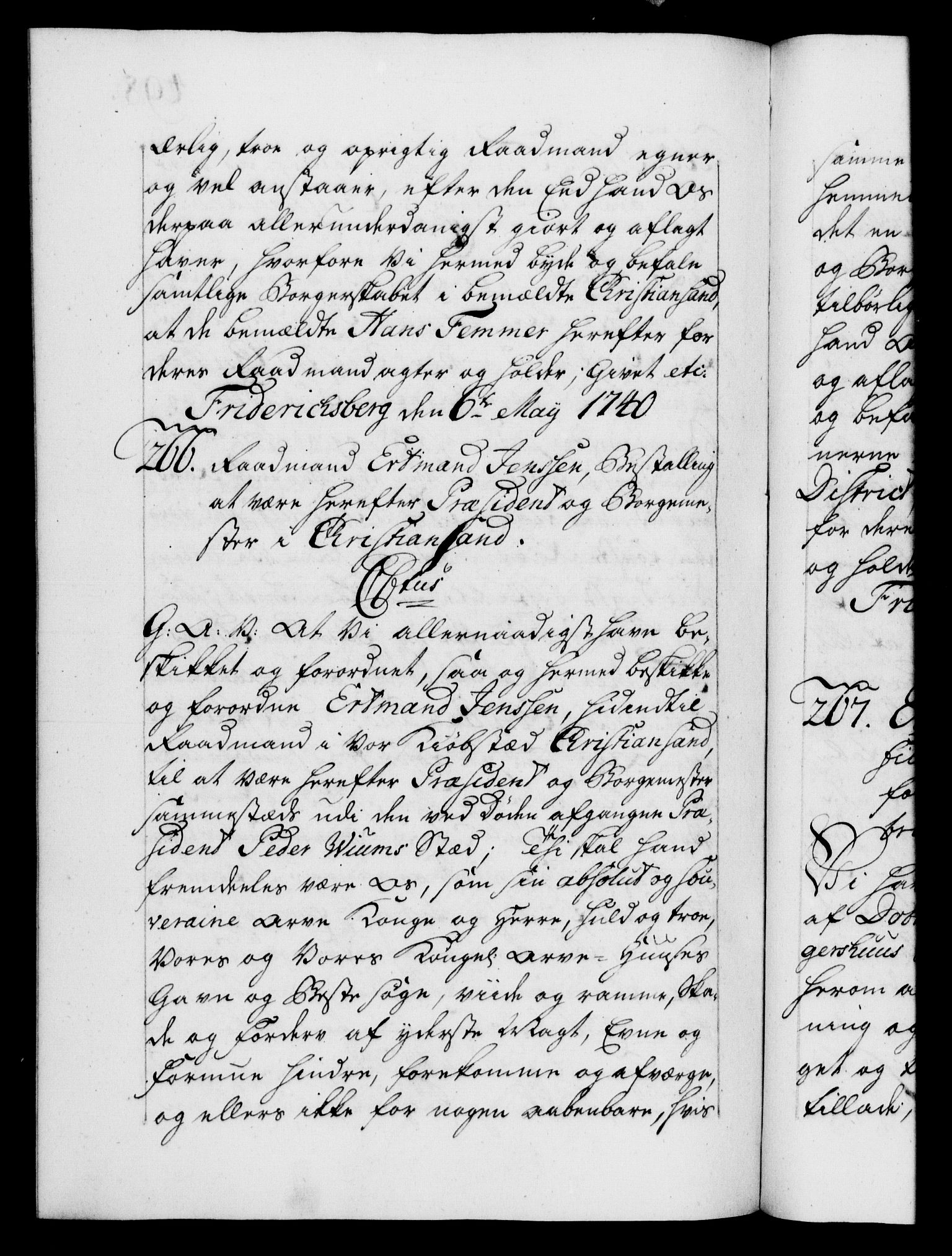 Danske Kanselli 1572-1799, AV/RA-EA-3023/F/Fc/Fca/Fcaa/L0031: Norske registre, 1739-1740, p. 498b